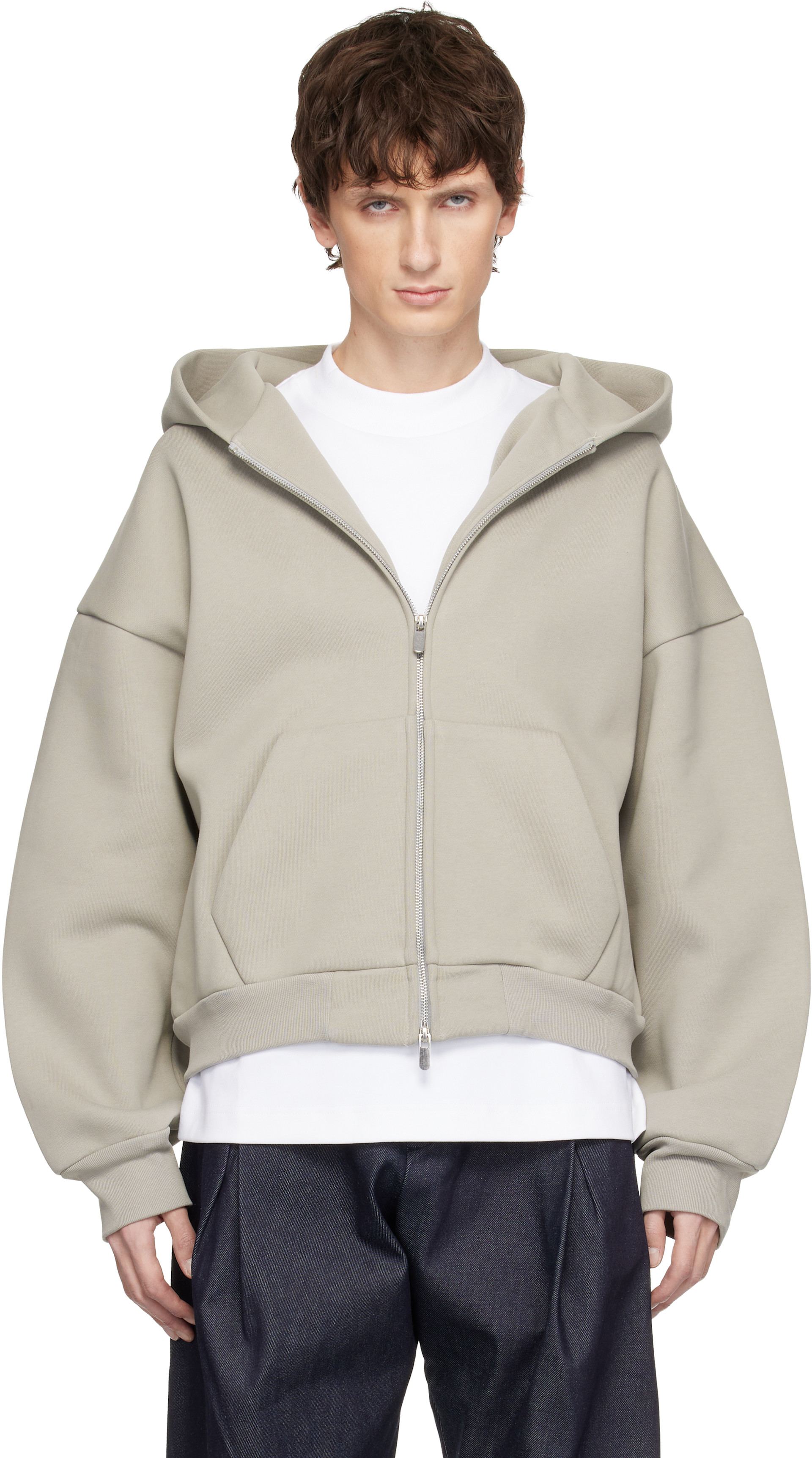 Seventh - Pull à capuche V2 taupe à glissière