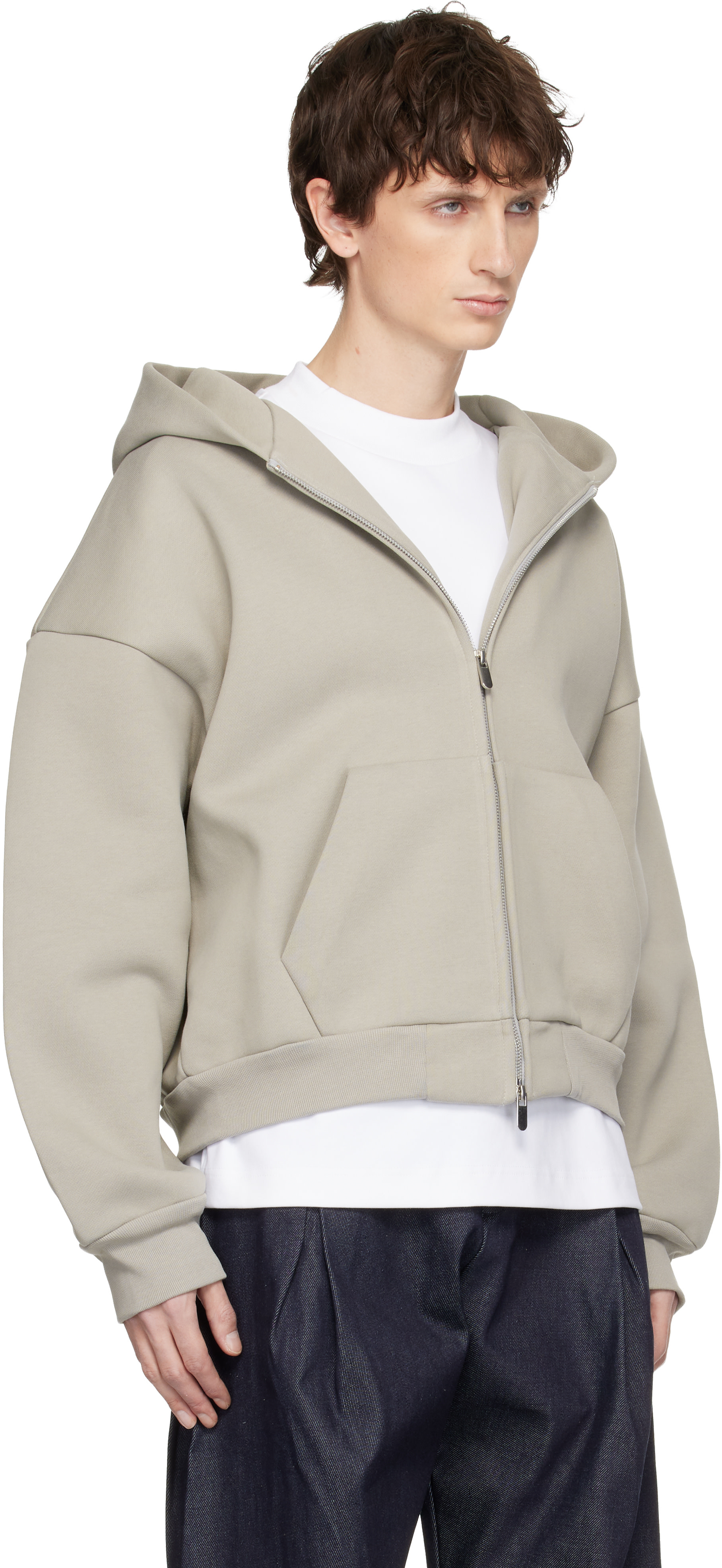 Seventh: Taupe V2 Zipped Hoodie | SSENSE