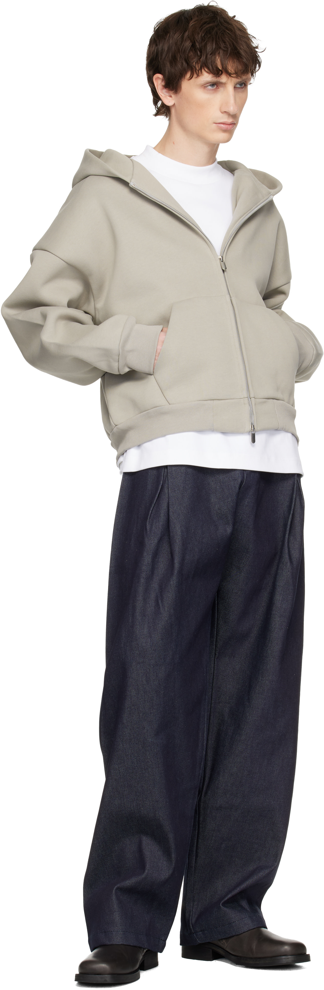 Seventh: Taupe V2 Zipped Hoodie | SSENSE