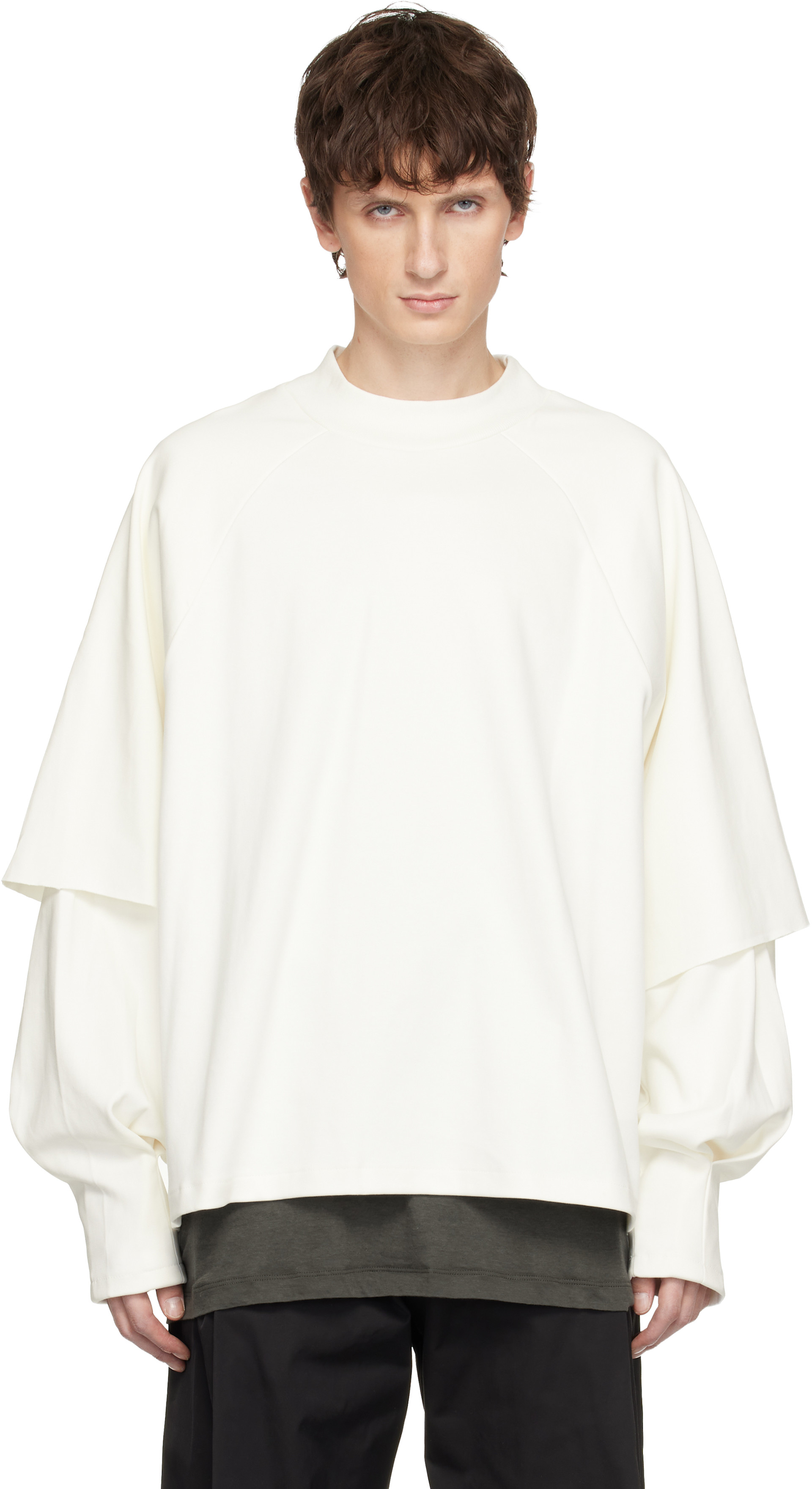 Seventh: Off-White Raglan Layered Longsleeve T-shirt | SSENSE