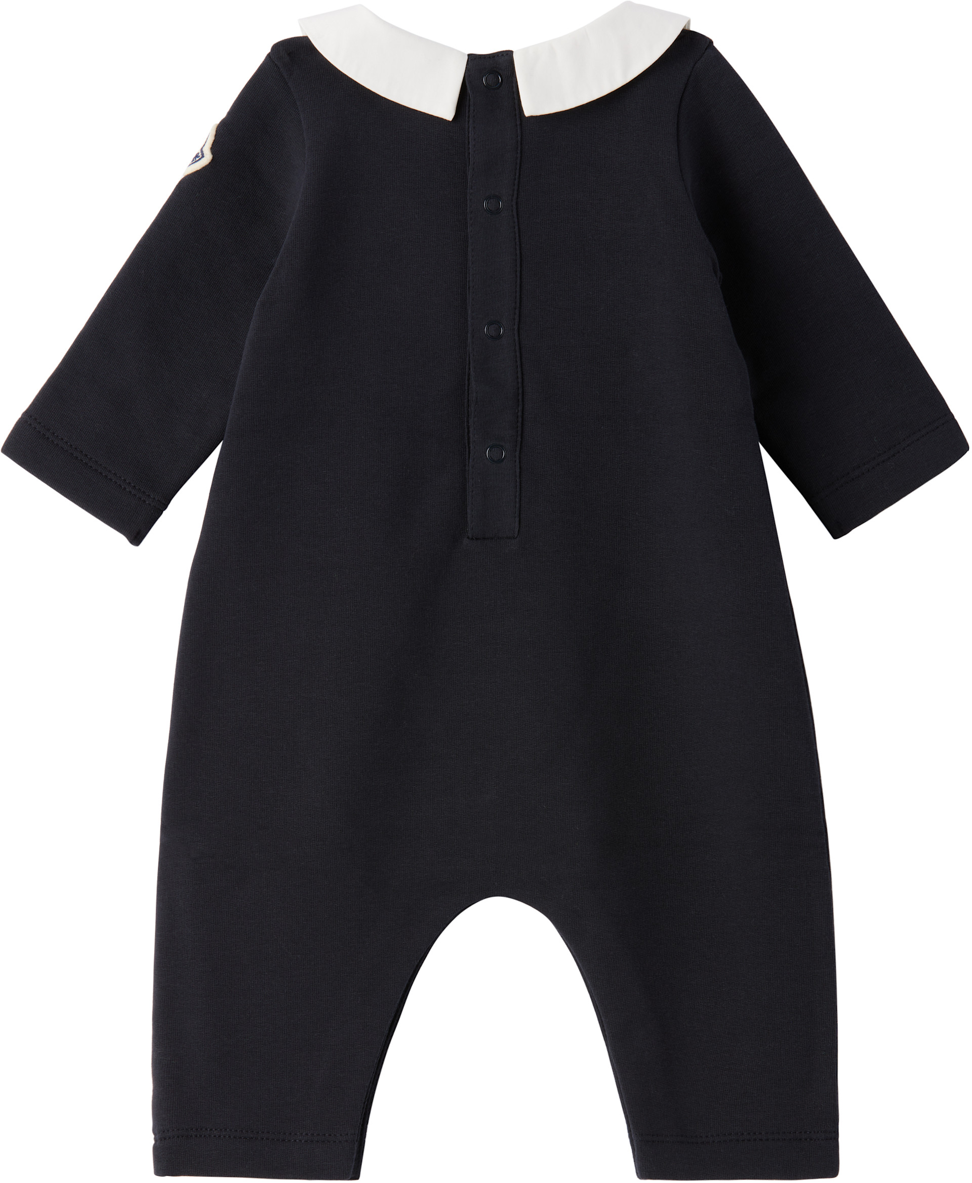 Moncler Enfant - 베이비 네이비 코튼 점프수트