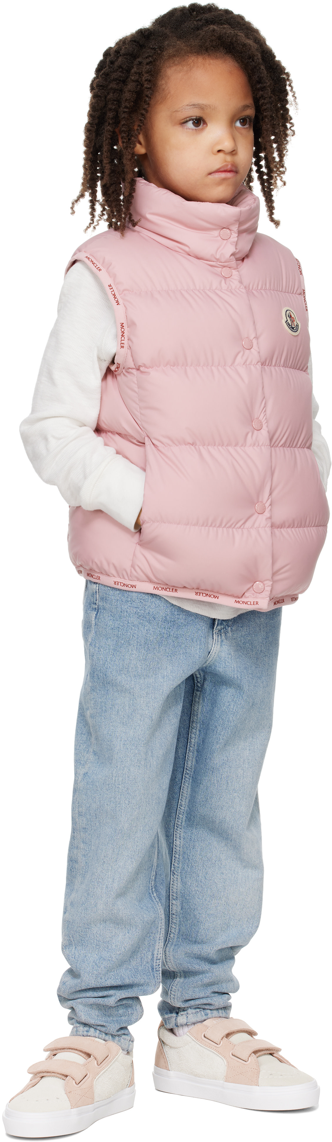 Moncler Enfant: ジュニア｜ピンク Badia ダウンベスト | SSENSE 日本