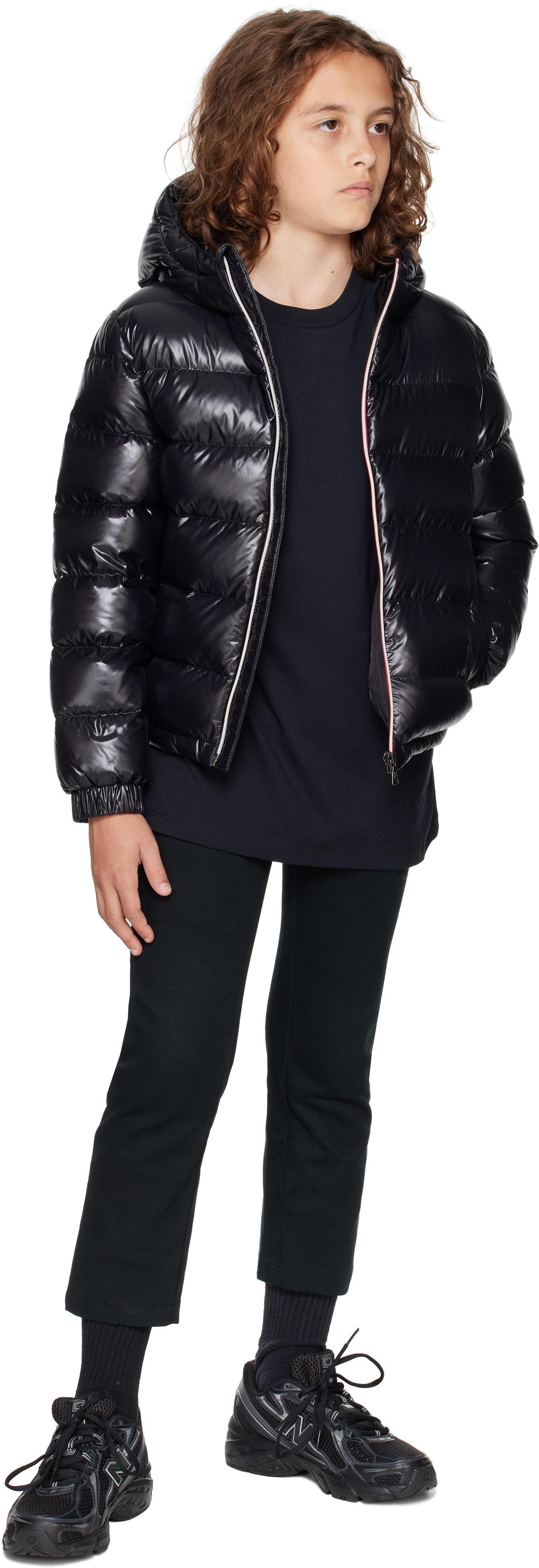 Moncler Enfant: ジュニア｜ブラック New Aubert フード付き ダウン 