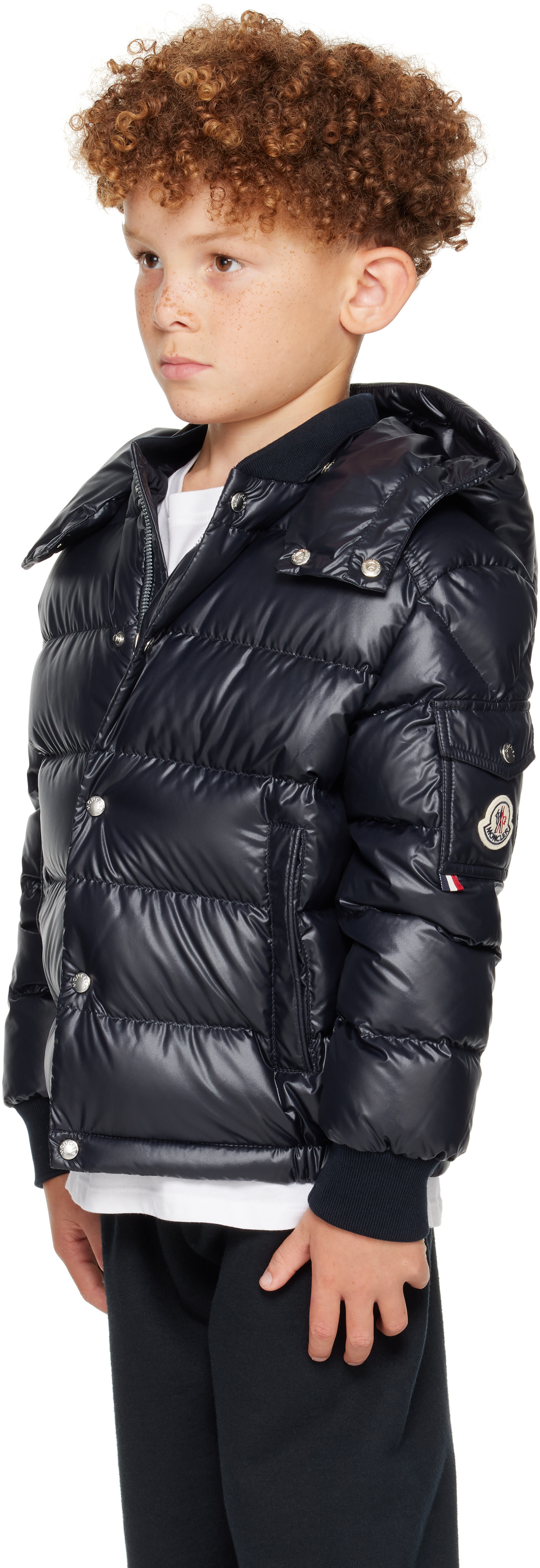 Moncler Enfant - Big Kids Navy Manaem Hooded Down Jacket