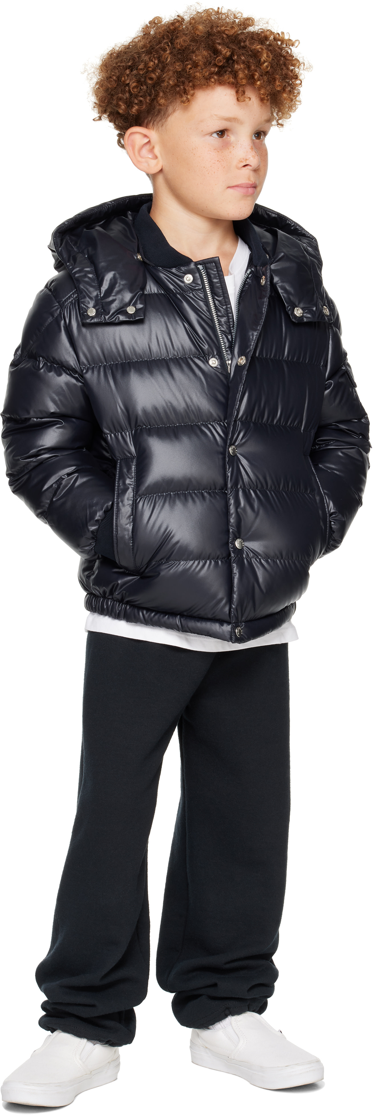 Moncler Enfant - Big Kids Navy Manaem Hooded Down Jacket