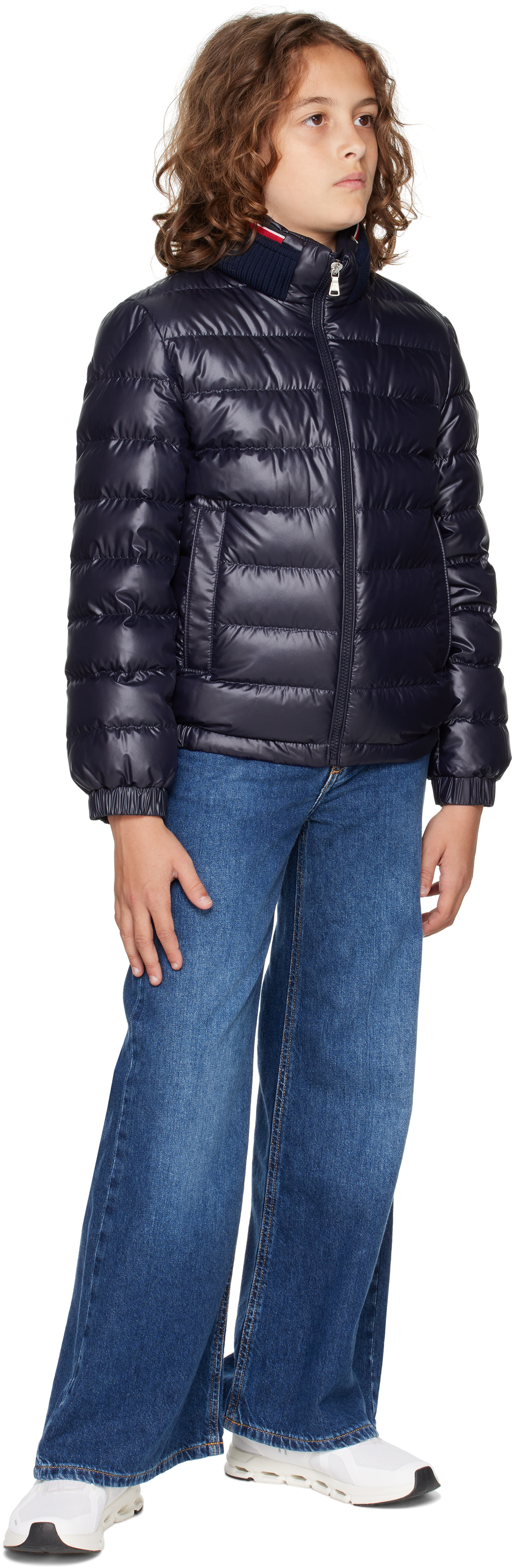 Moncler Enfant: Big Kids Navy Brendann Down Jacket | SSENSE