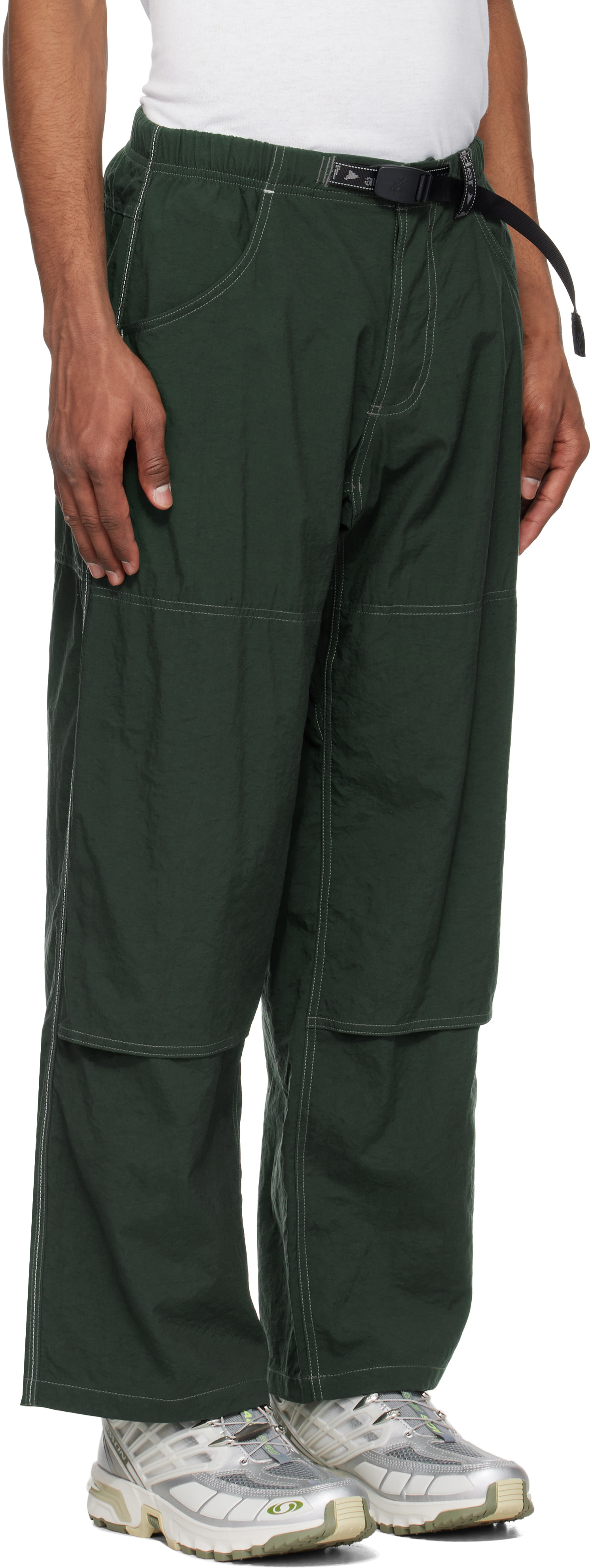 パンツ Gramicci & and wander NYLON double knee and wander: グリーン Gramicciエディション Nylon Double Knee