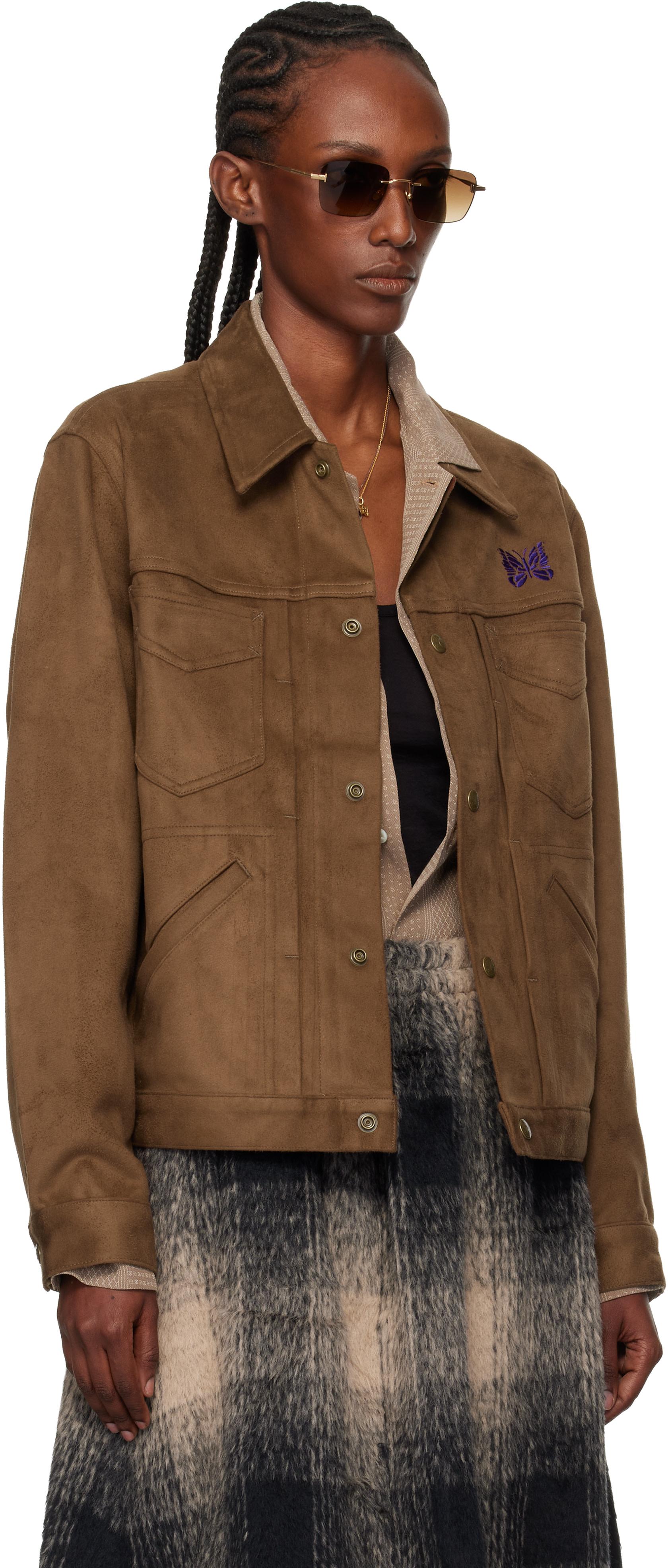 NEEDLES - Blouson Penny Jean brun