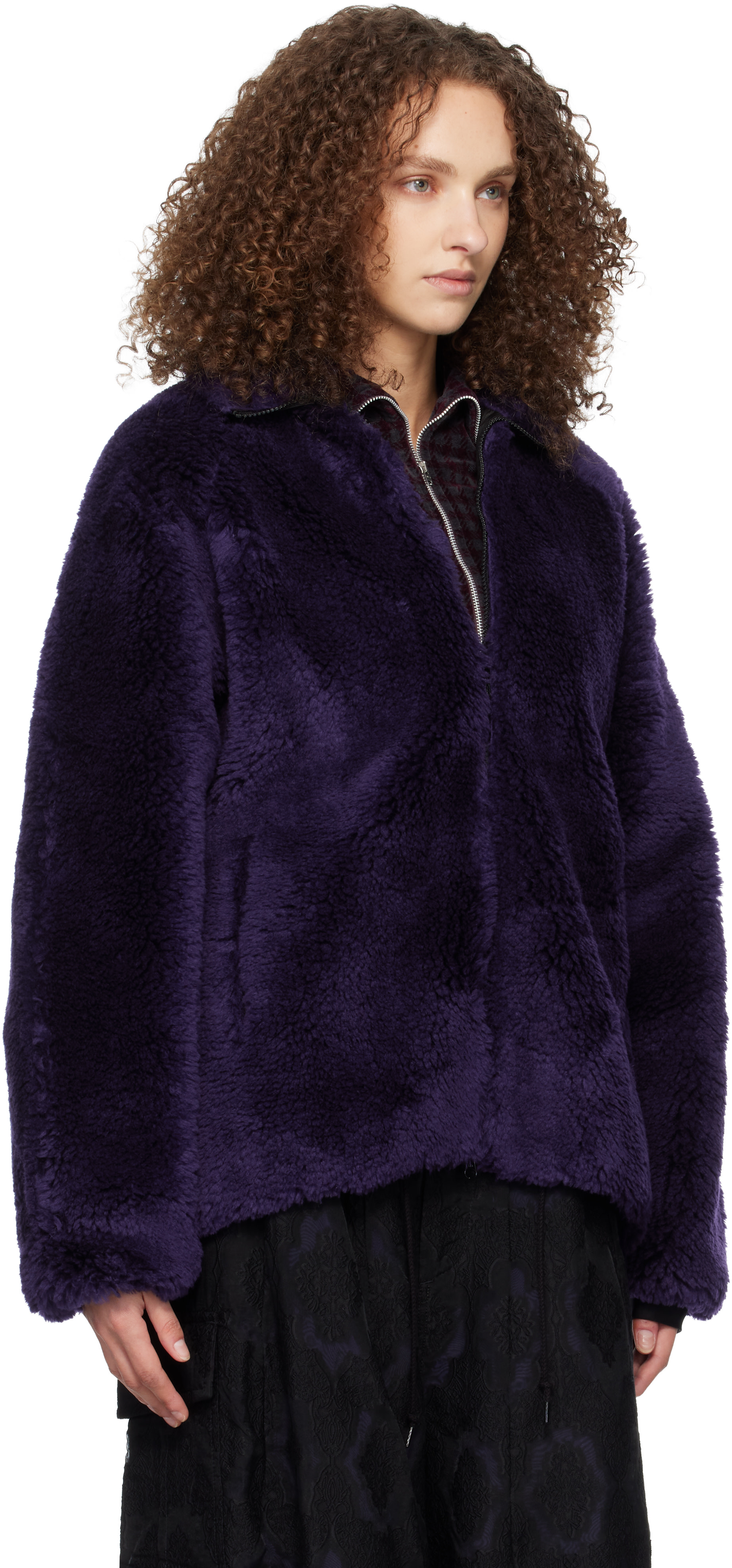 NEEDLES - Blouson mauve en molleton