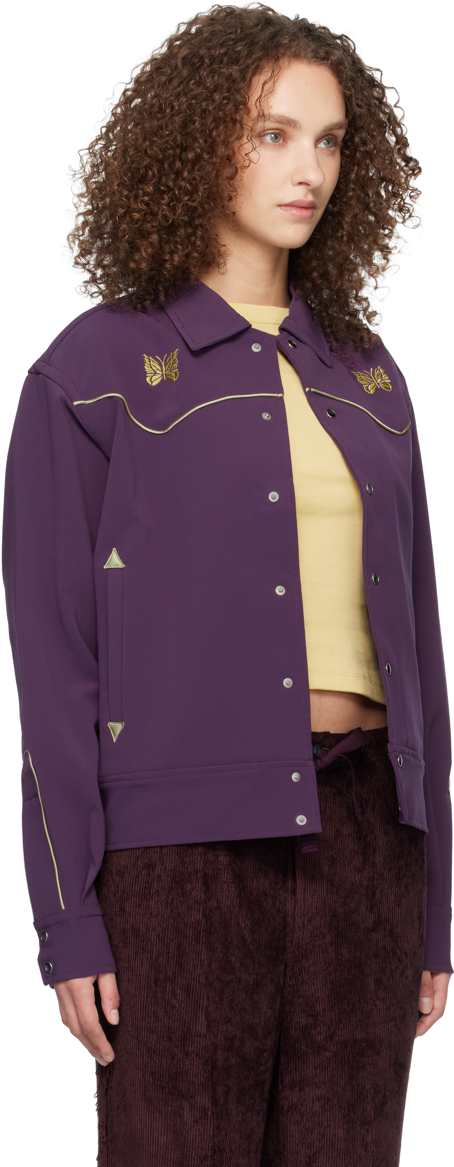 ジャケット・アウター Needles Piping Cowboy Jacket NEEDLES: Purple Piping Cowboy Jacket | SSENSE