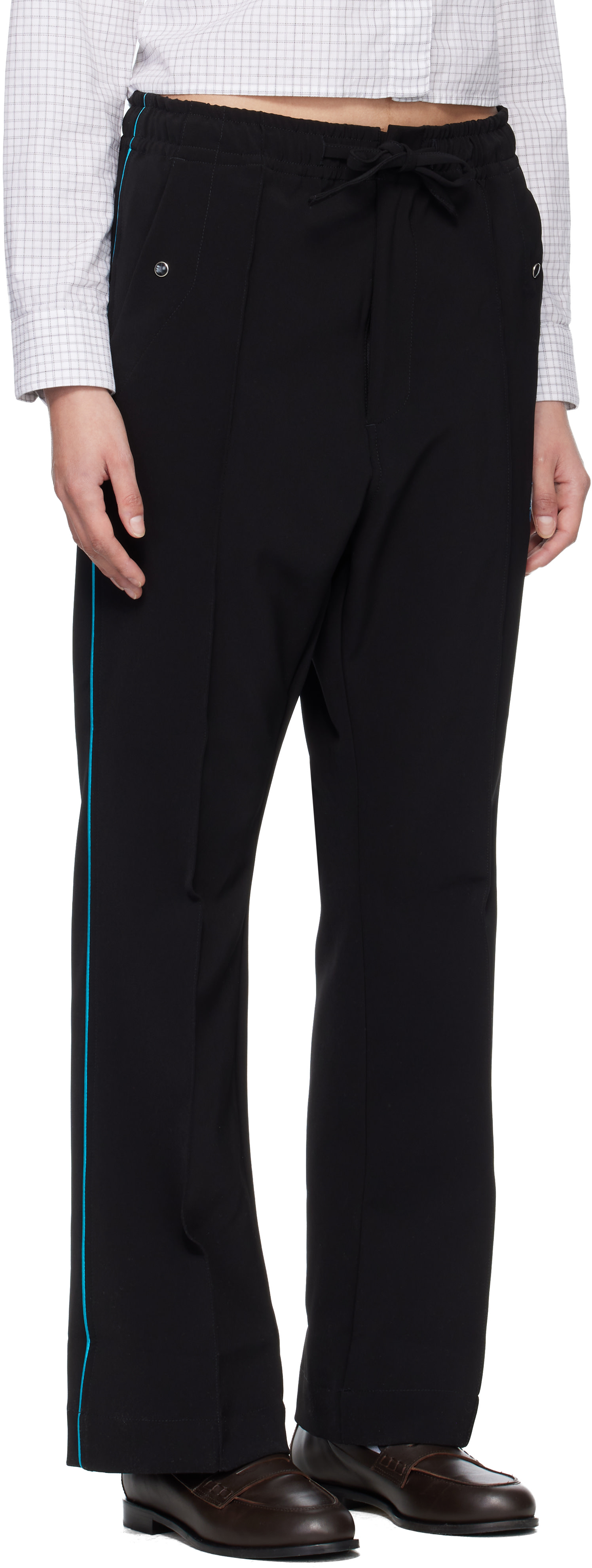 NEEDLES: Black Piping Cowboy Lounge Pants | SSENSE