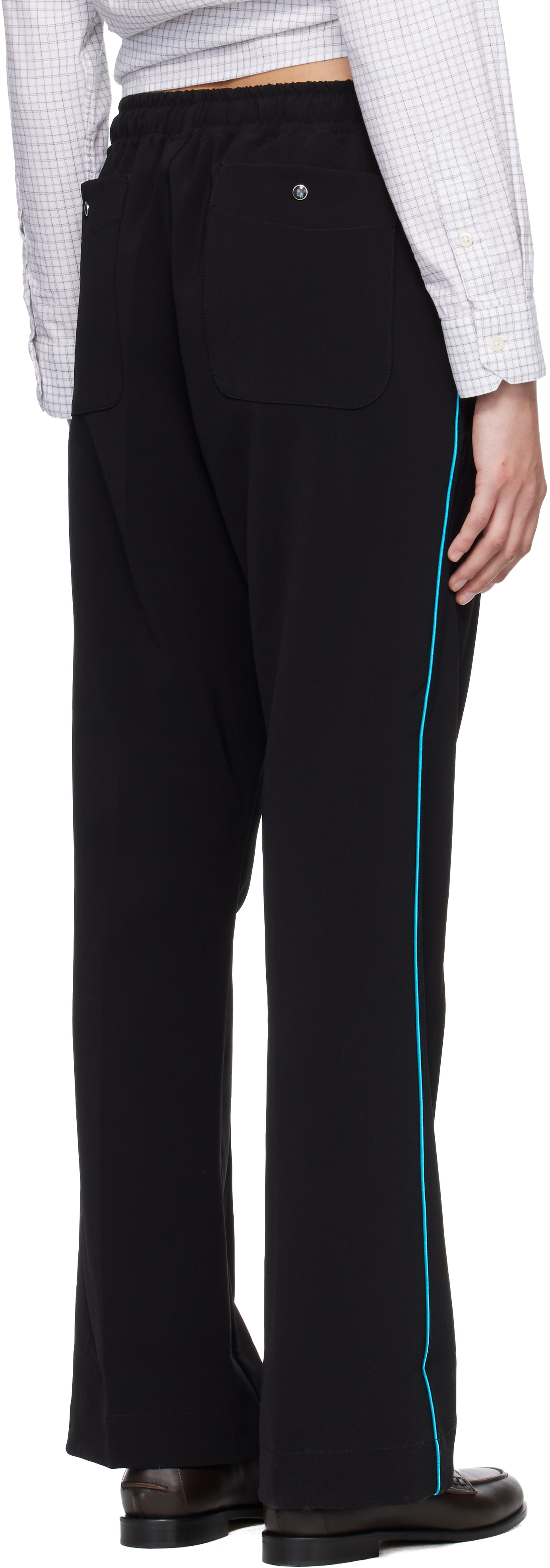 NEEDLES: Black Piping Cowboy Lounge Pants | SSENSE
