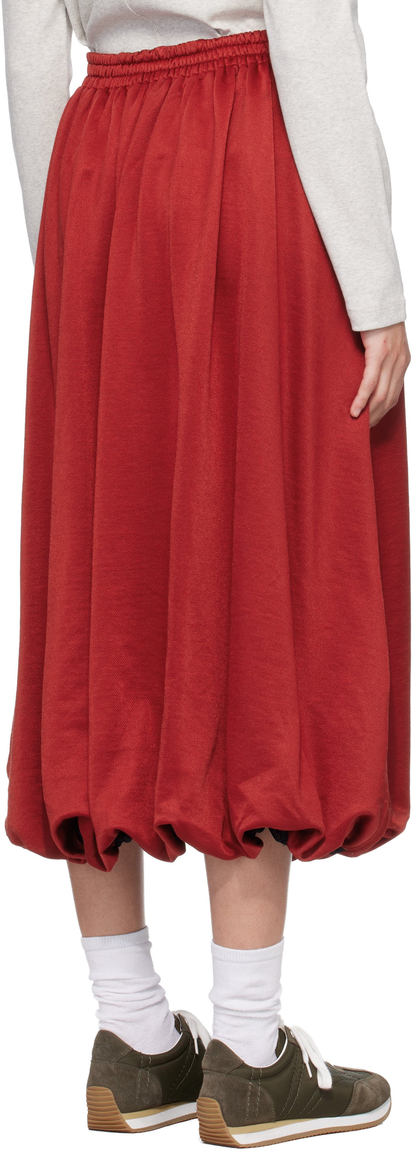 スカート S ring balloon skirt the red thread NEEDLES: Red Balloon Track Midi Skirt | SSENSE