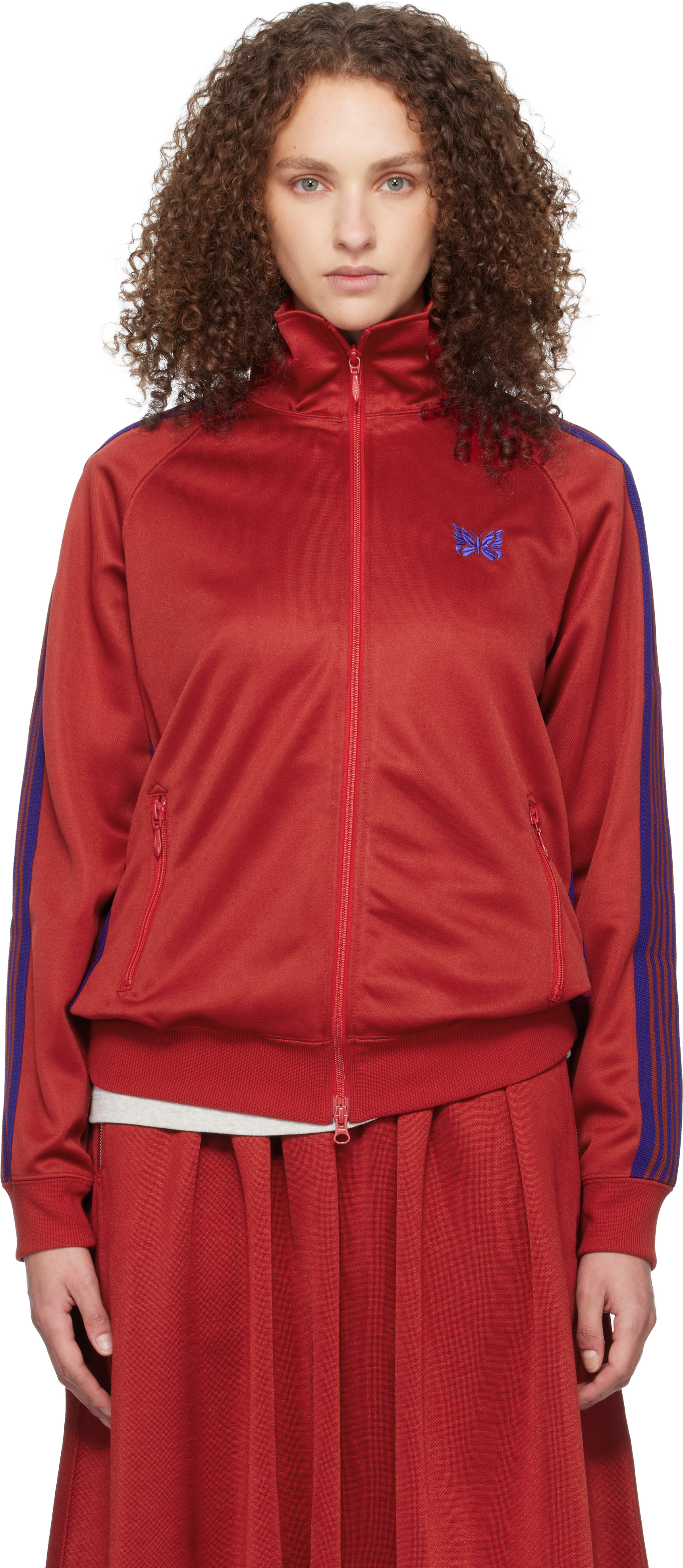 NEEDLES: Red Poly Smooth Track Jacket | SSENSE Australia