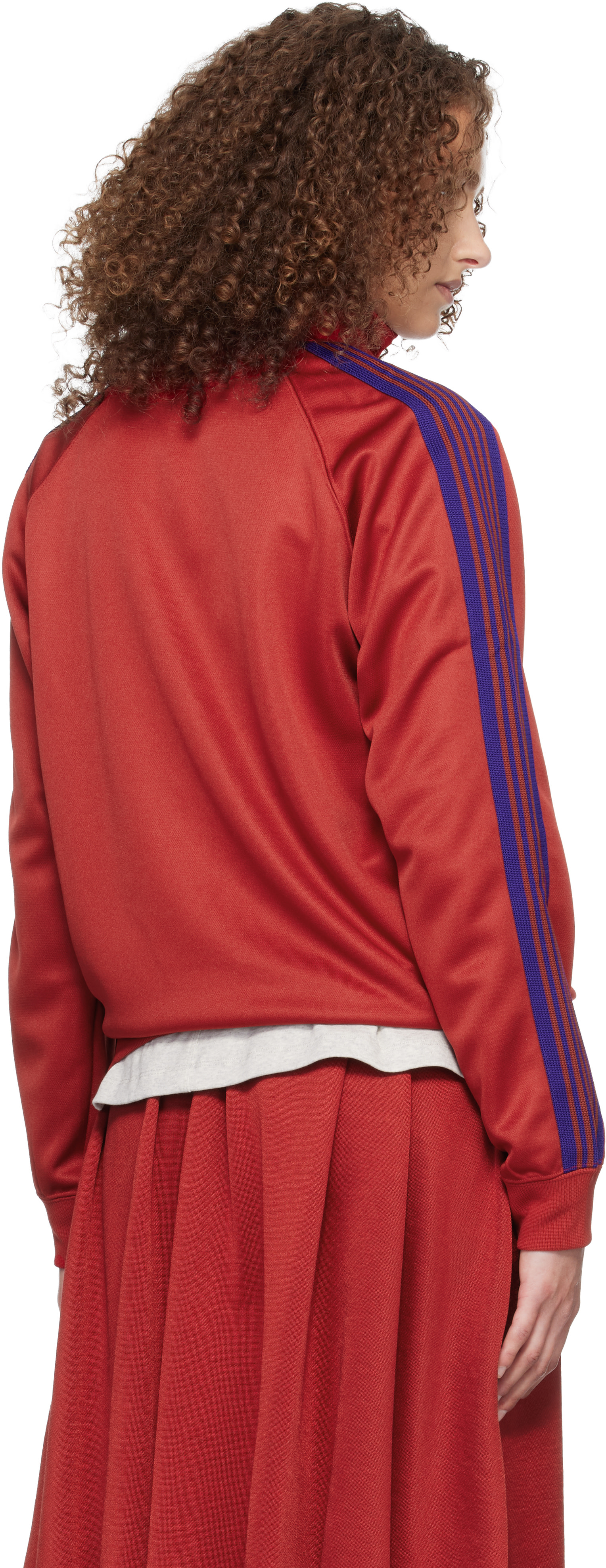 NEEDLES: Red Poly Smooth Track Jacket | SSENSE Canada