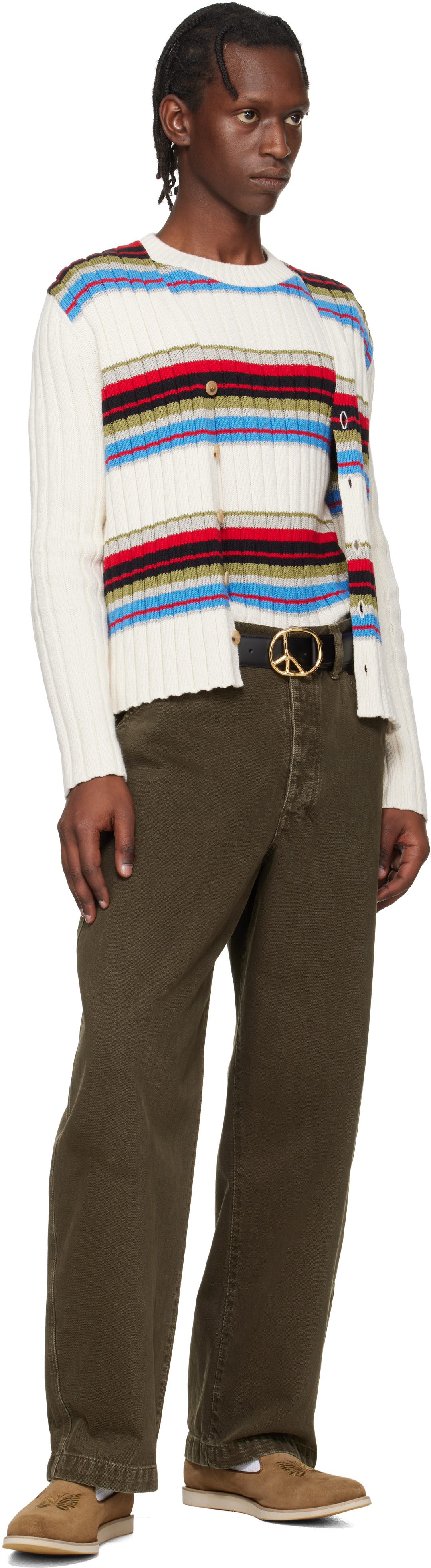 NEEDLES: Black Peace Buckle Belt | SSENSE