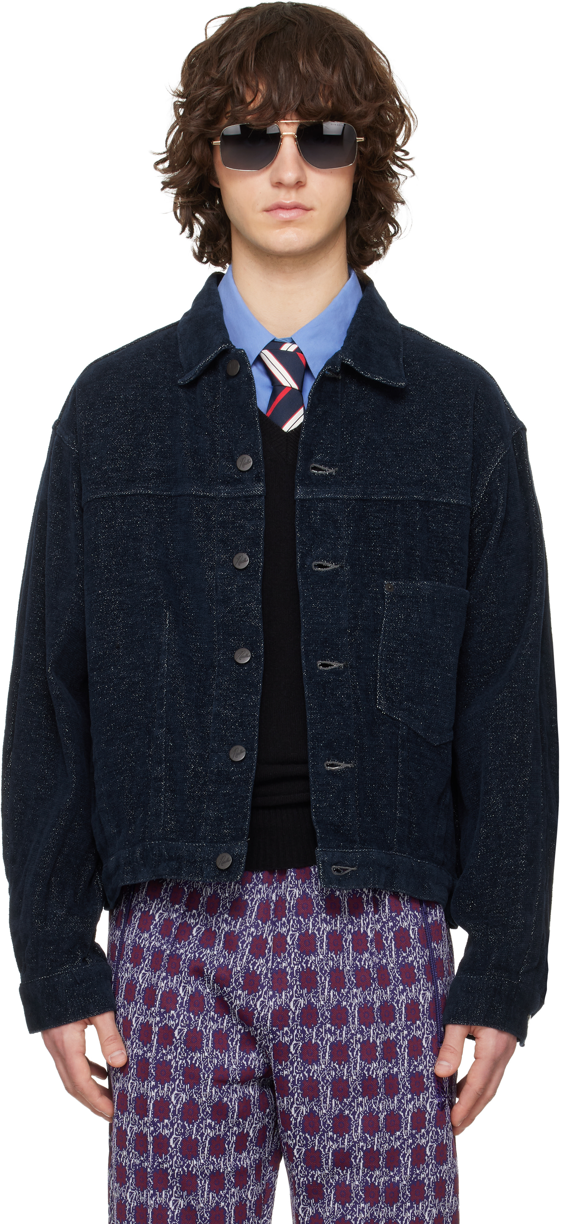 NEEDLES - Navy Darts Bottom Jacket