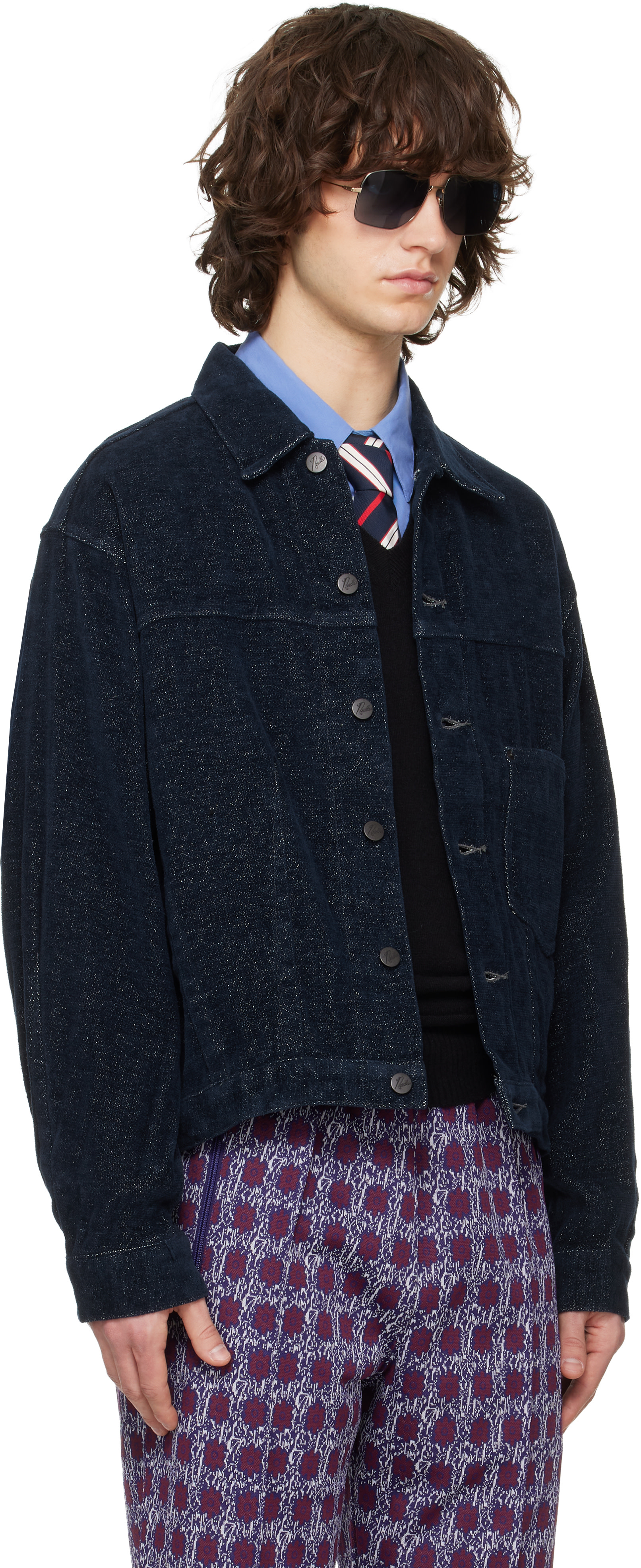 NEEDLES - Navy Darts Bottom Jacket