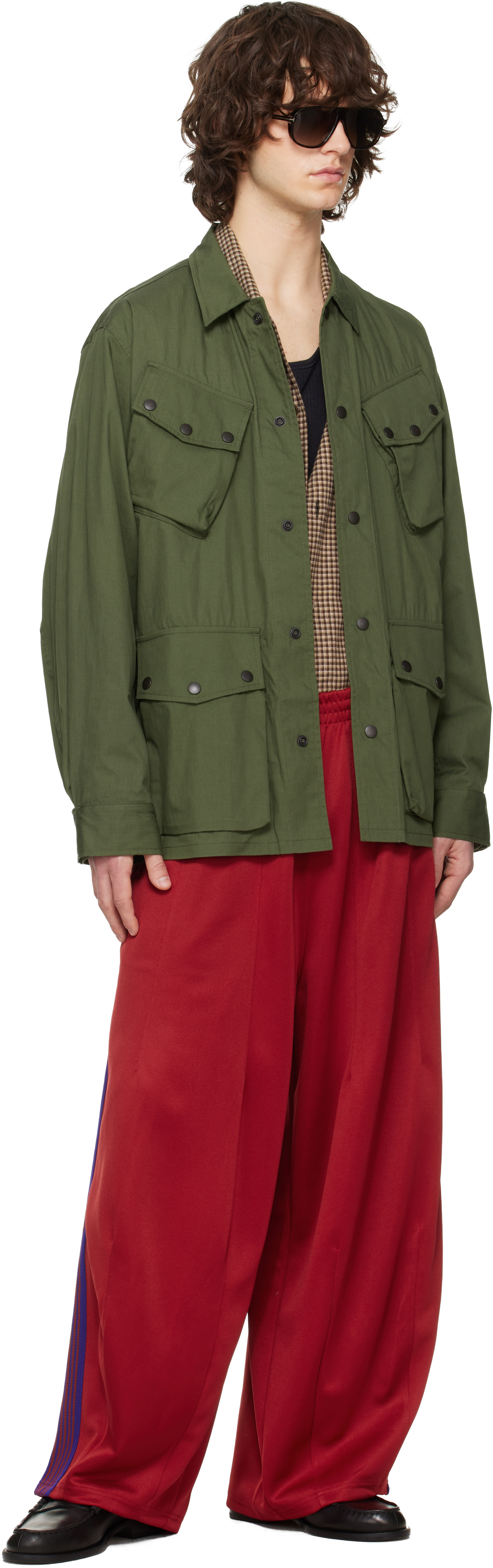 NEEDLES: Khaki Jungle Fatigue Jacket | SSENSE Canada