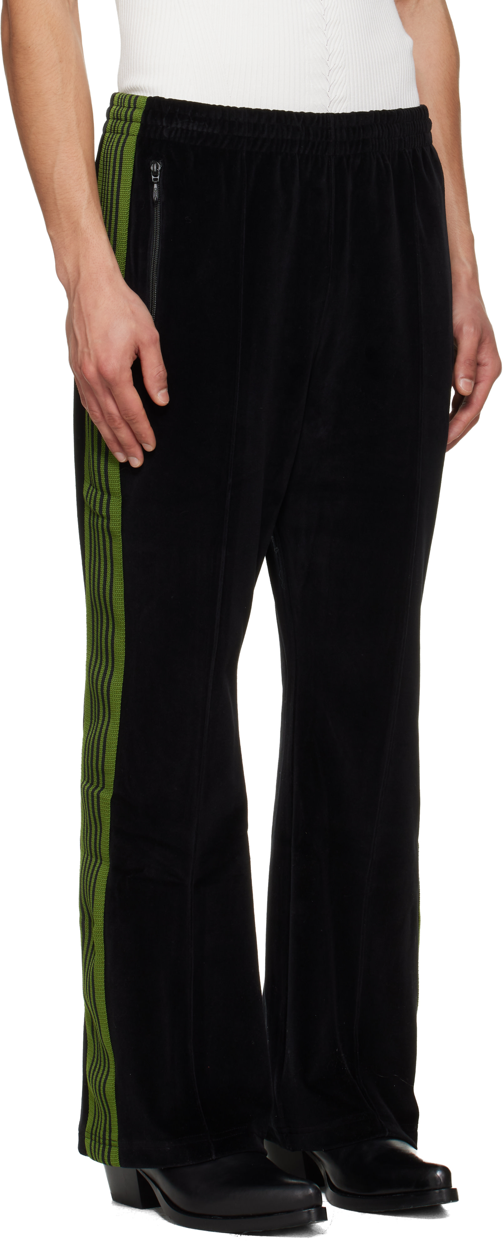 NEEDLES - Black Boot-Cut Track Pants