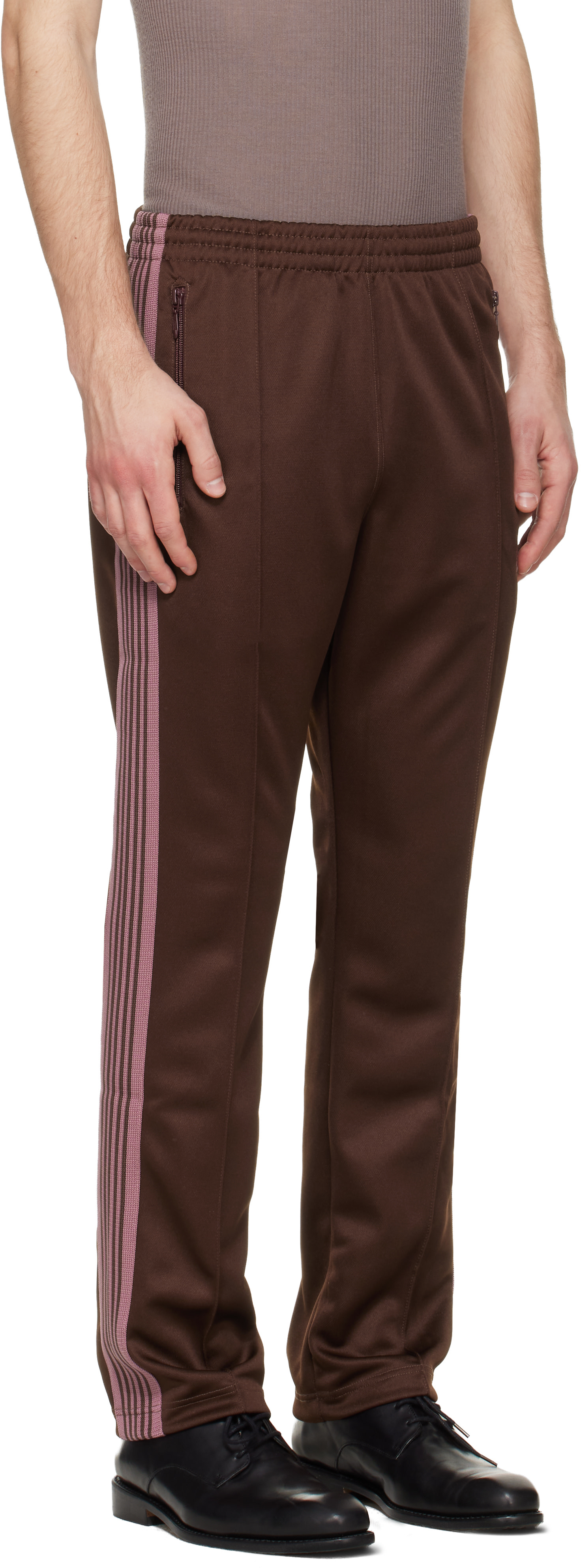 NEEDLES: Brown Narrow Track Pants | SSENSE