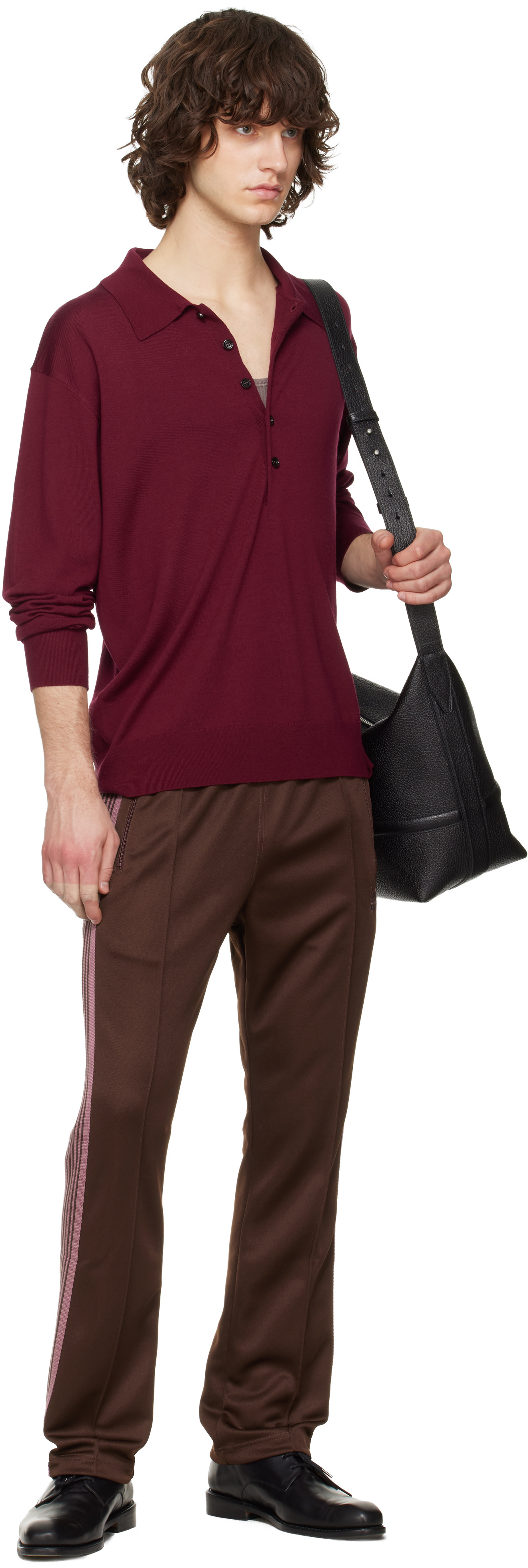 NEEDLES: Brown Narrow Track Pants | SSENSE NEEDLES: Brown Narrow Track Pants | SSENSE