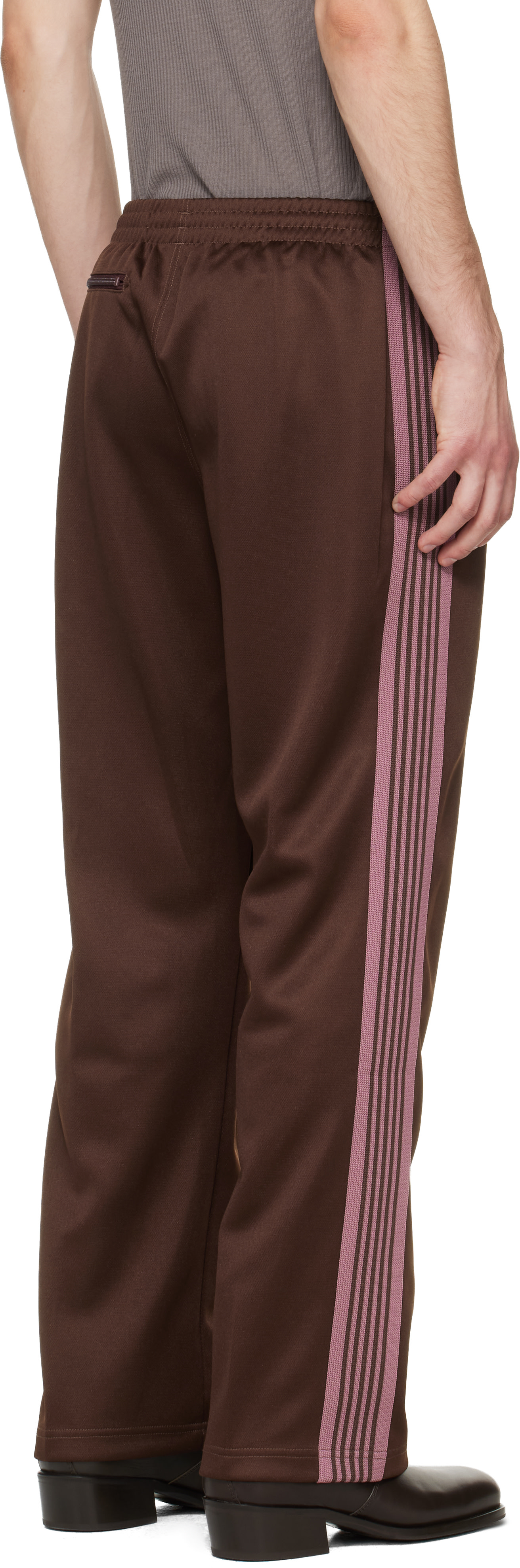 NEEDLES: Brown Jersey Track Pants | SSENSE Canada