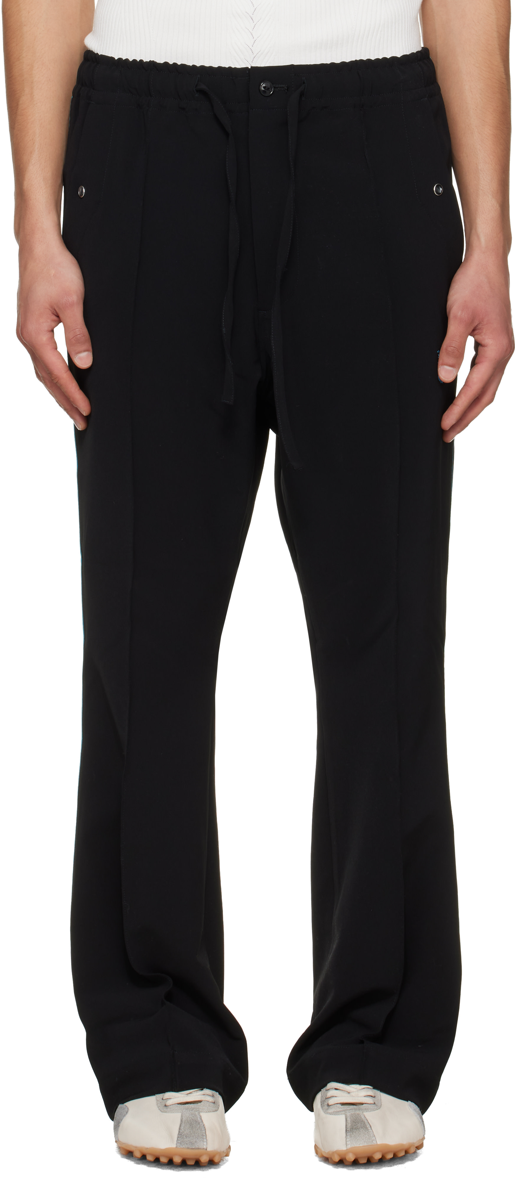 NEEDLES: Black Piping Cowboy Lounge Pants | SSENSE Spain