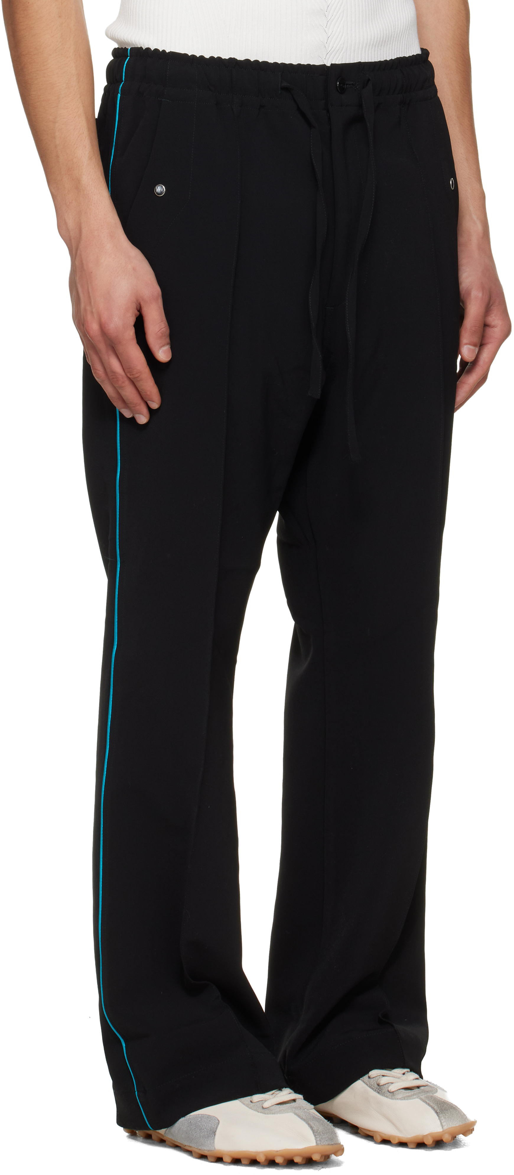 NEEDLES: Black Piping Cowboy Lounge Pants | SSENSE