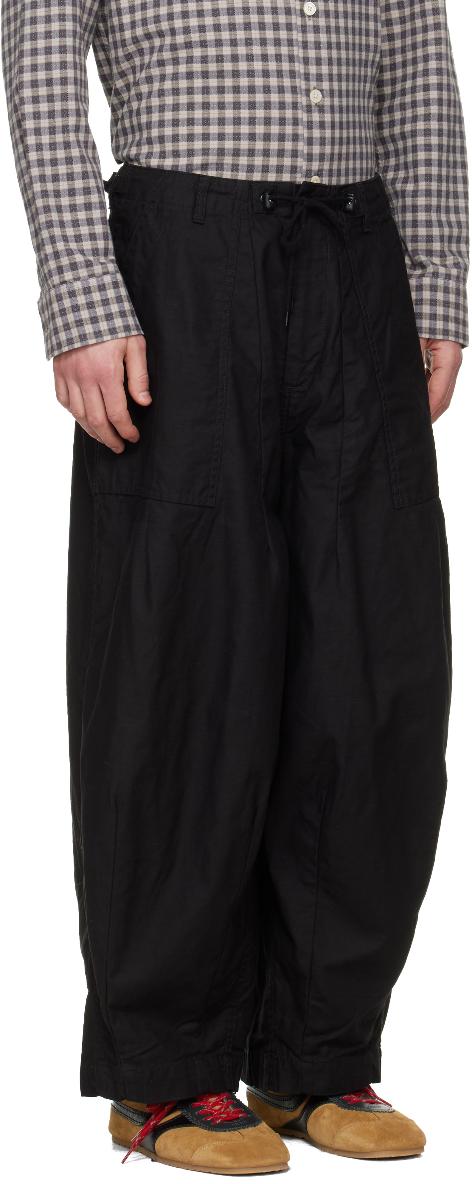 NEEDLES: Black H.D. Fatigue Trousers | SSENSE