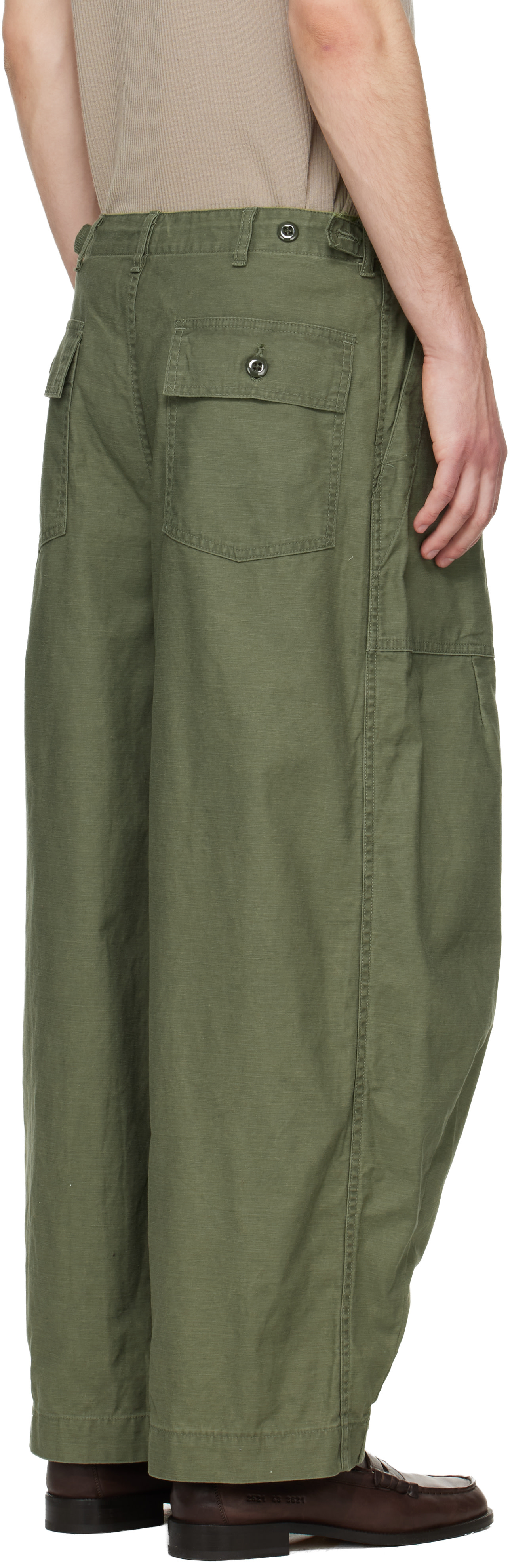NEEDLES - Pantalon bourgeron H.D. kaki