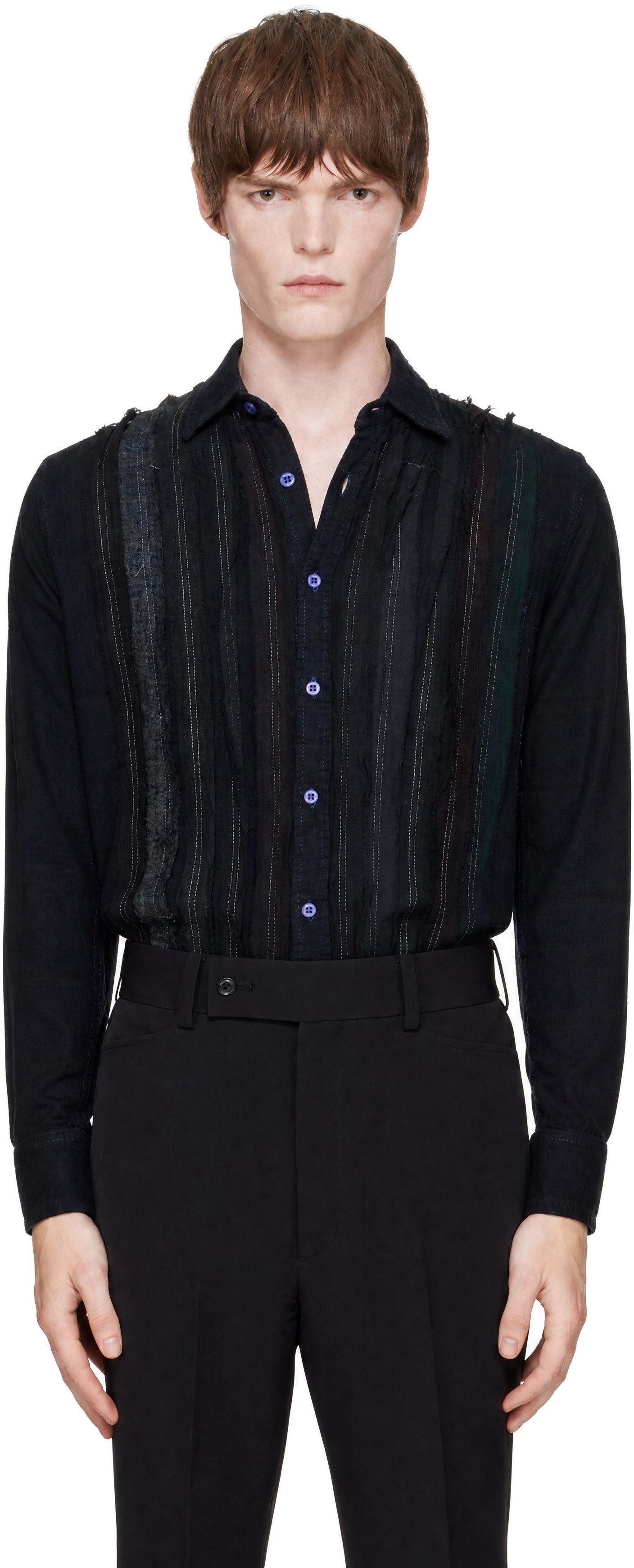NEEDLES - Black Ribbon Flannel Shirt