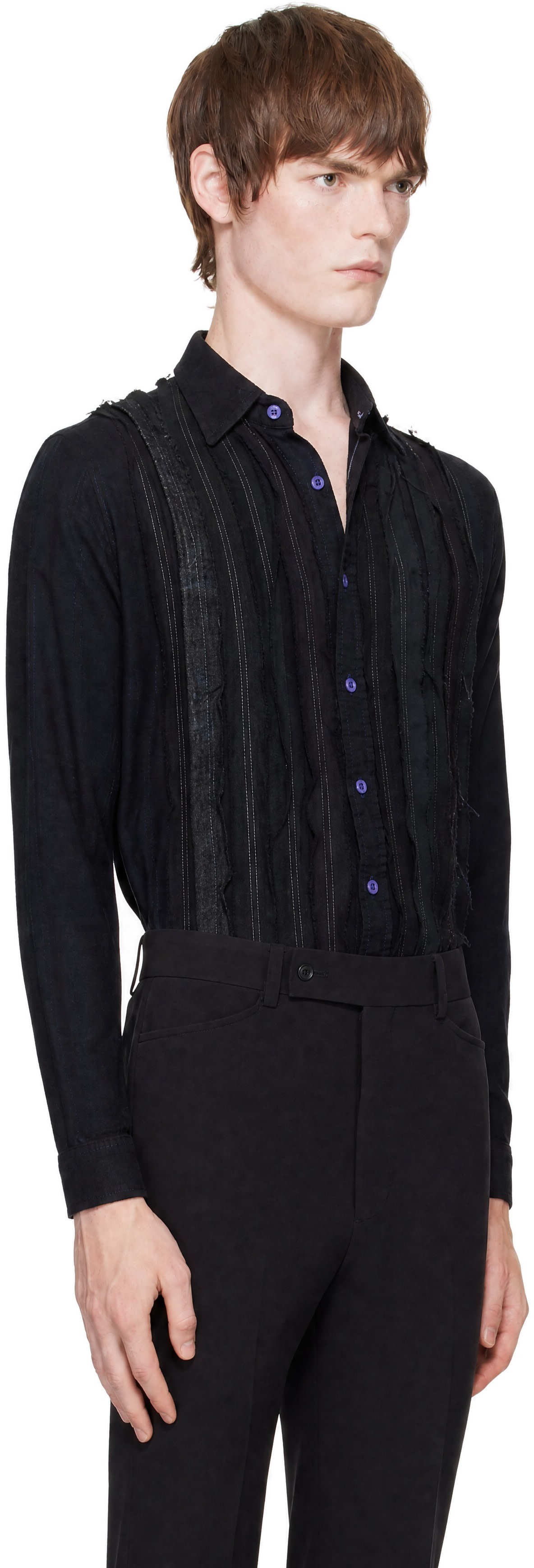 NEEDLES - Black Ribbon Flannel Shirt