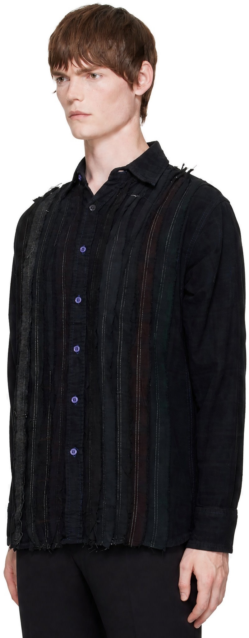 NEEDLES - Black Ribbon Flannel Shirt