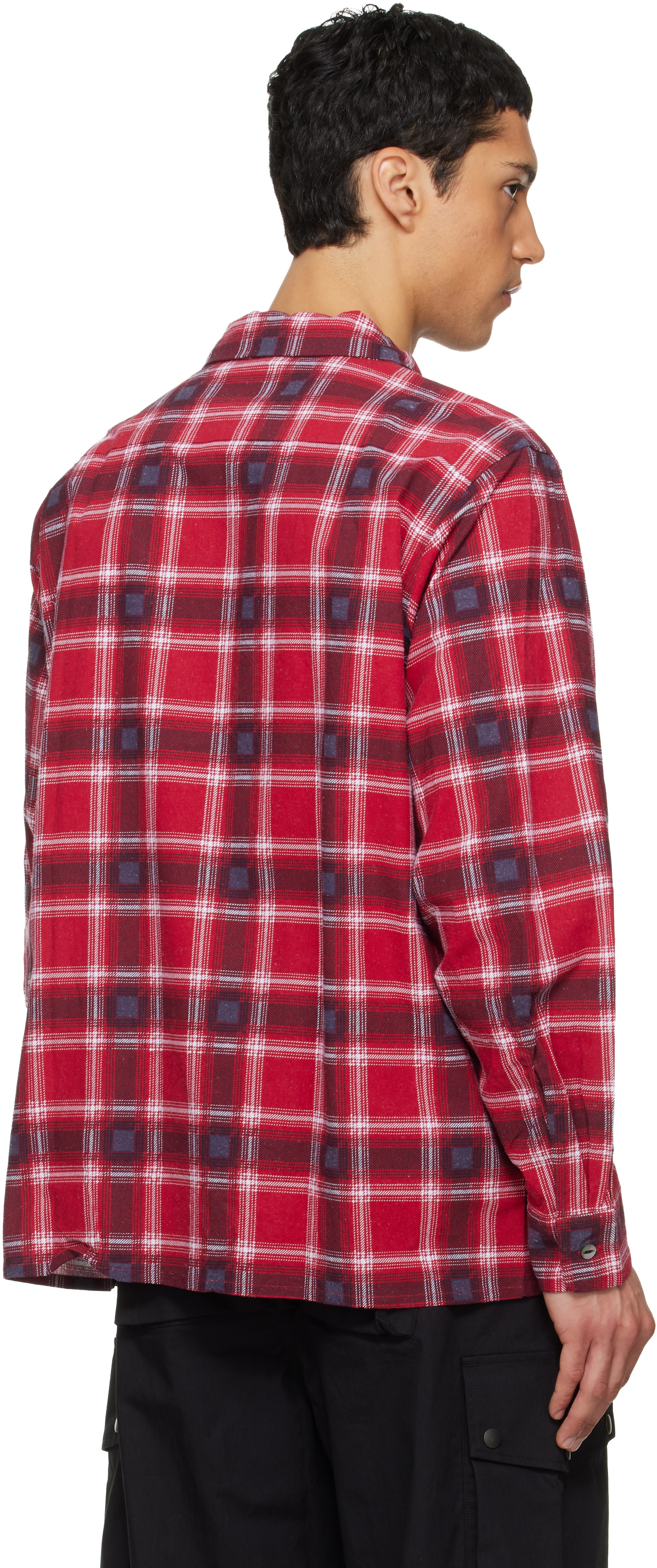 トップス NEEDLES One-Up Shirt - Printed Flannel NEEDLES: Red One-Up Printed Flannel Shirt | SSENSE