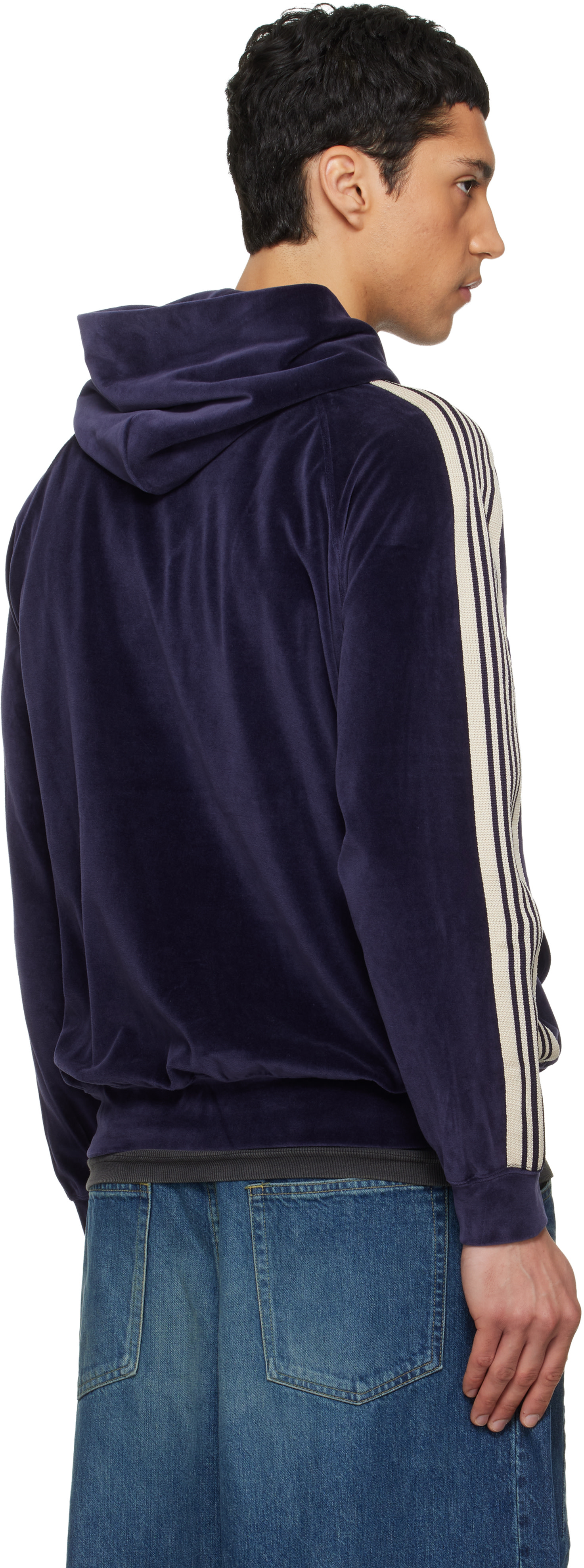 NEEDLES: Navy Track Hoodie | SSENSE