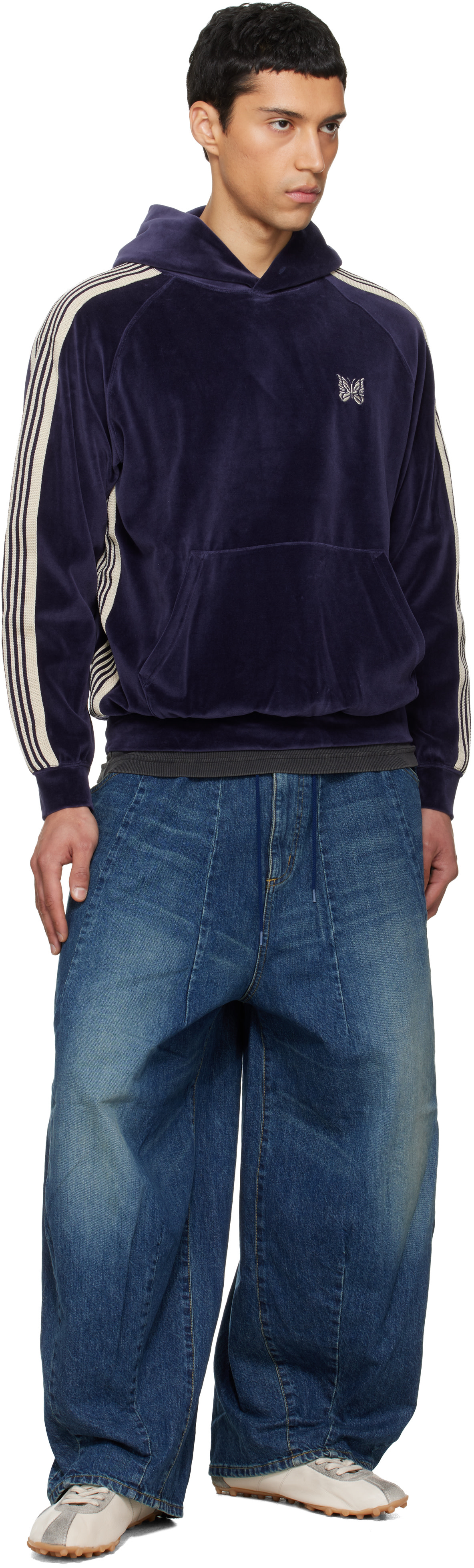 NEEDLES: Navy Track Hoodie | SSENSE