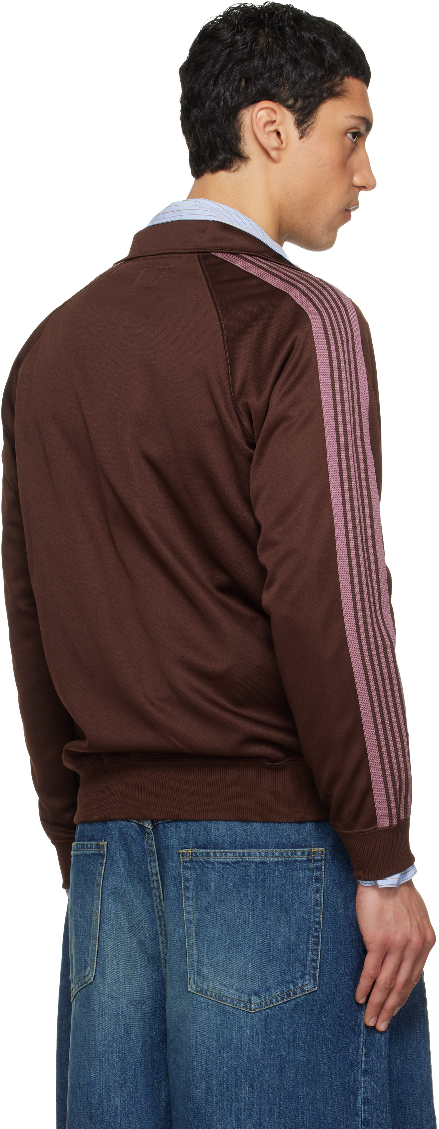 NEEDLES: Brown Poly Smooth Track Jacket | SSENSE