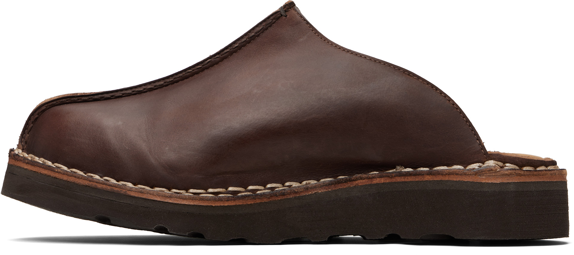 NEEDLES: Brown Papillon Embossed Mountain Slip-In Loafers | SSENSE