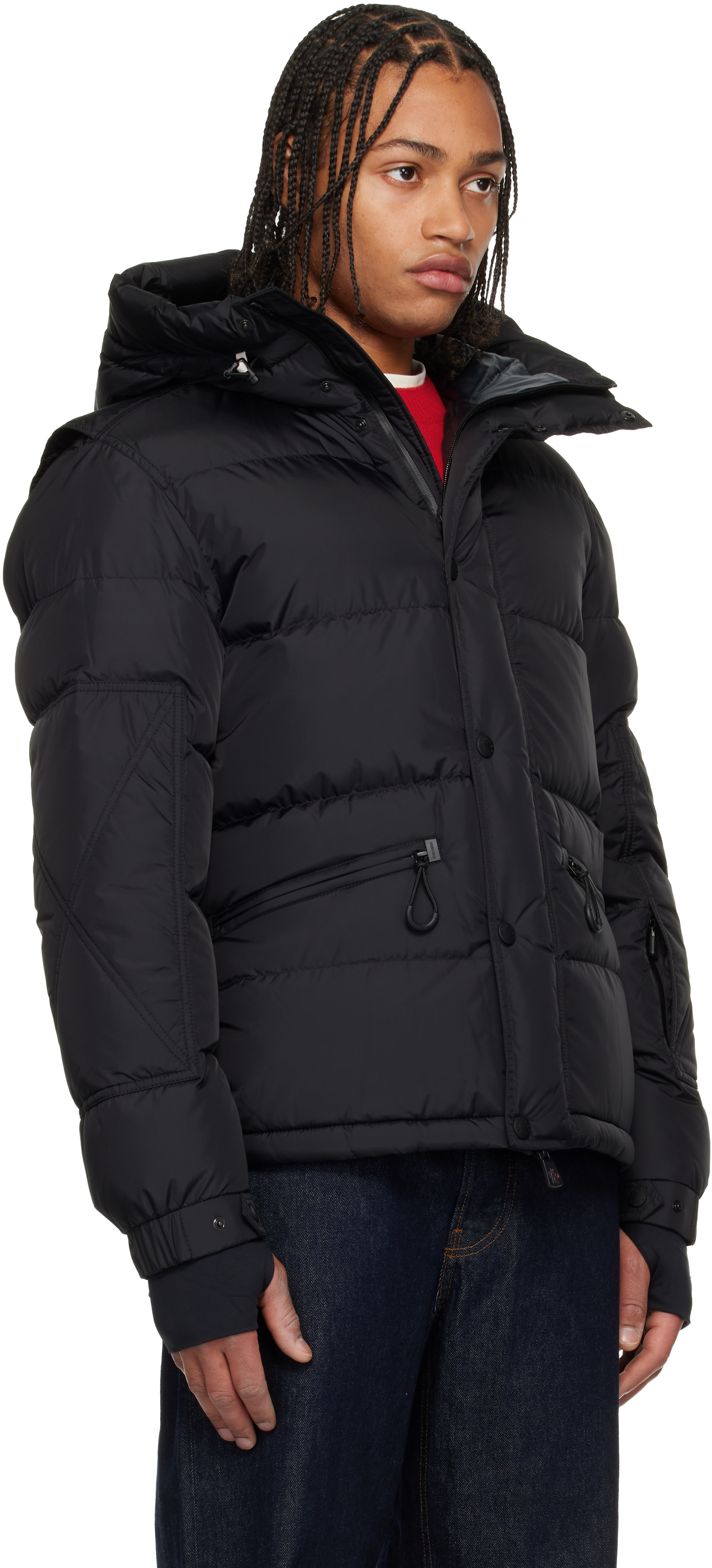 トップス MONCLER XS BLACK Moncler Grenoble: Black Kasanka Hooded Down Ski Jacket | SSENSE