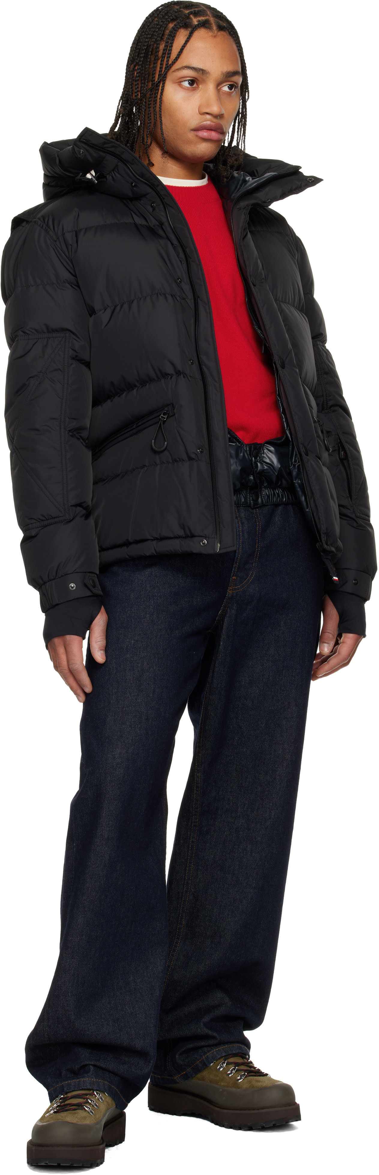 Moncler Grenoble: Black Kasanka Hooded Down Ski Jacket | SSENSE Moncler Grenoble: Black Kasanka Hooded Down Ski Jacket | SSENSE