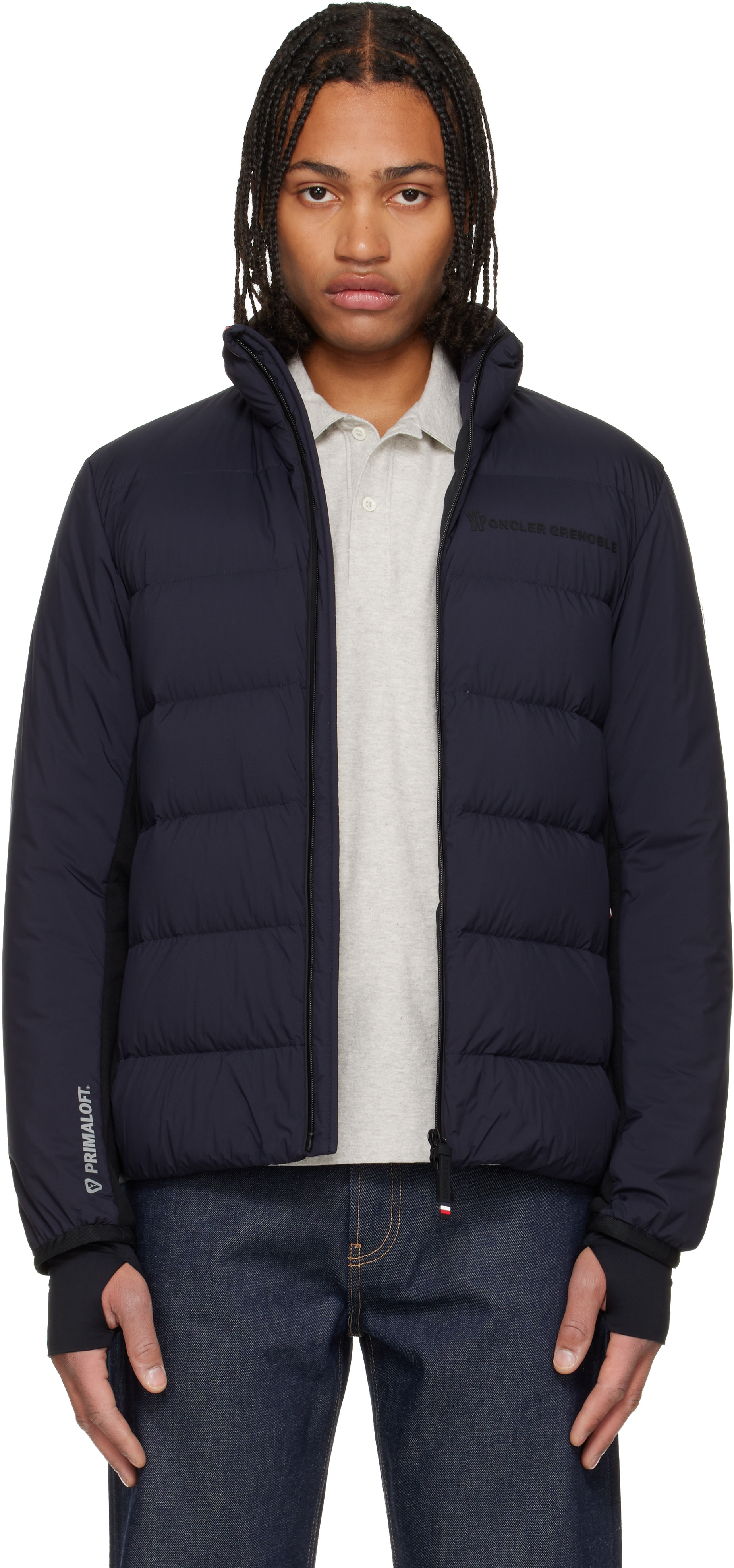 Moncler Grenoble: Navy Araripe Mid-Layer Down Jacket | SSENSE Moncler Grenoble: Navy Araripe Mid-Layer Down Jacket | SSENSE