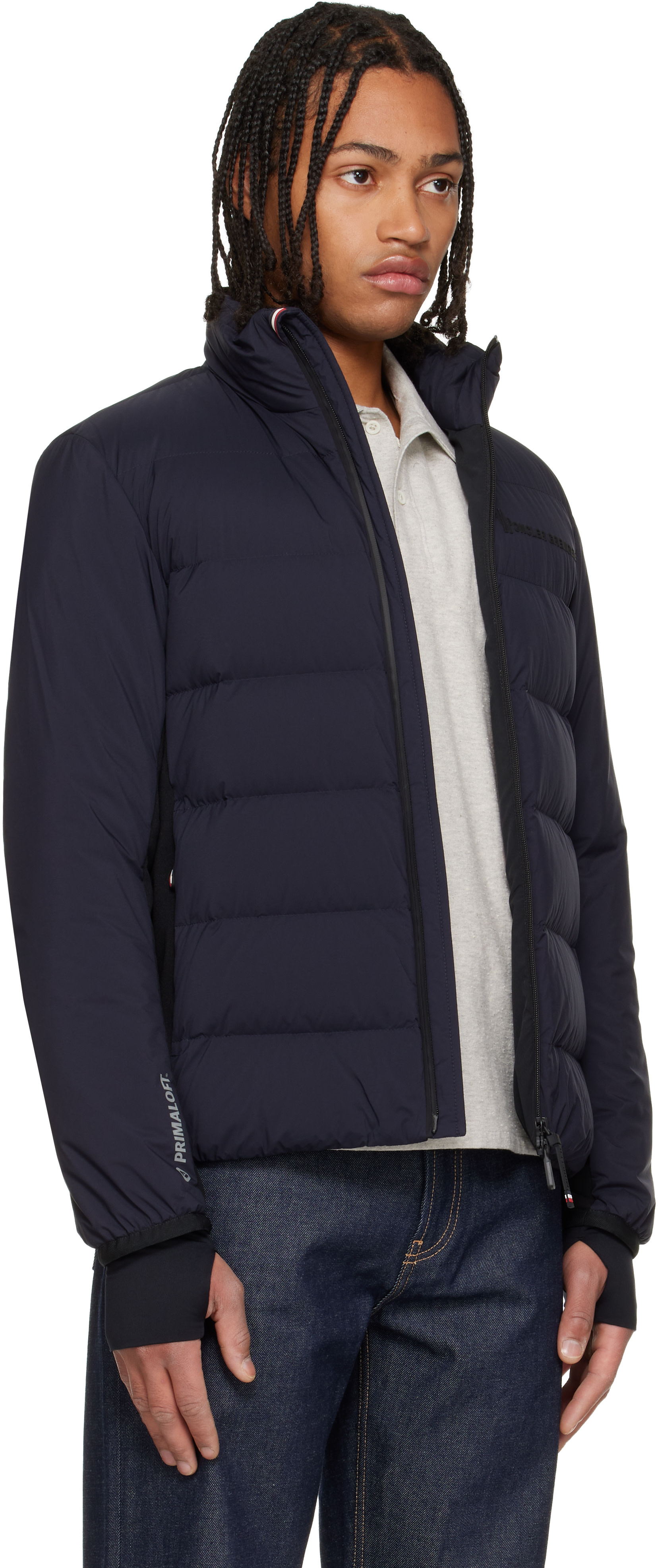 Moncler Grenoble: Navy Araripe Mid-Layer Down Jacket | SSENSE
