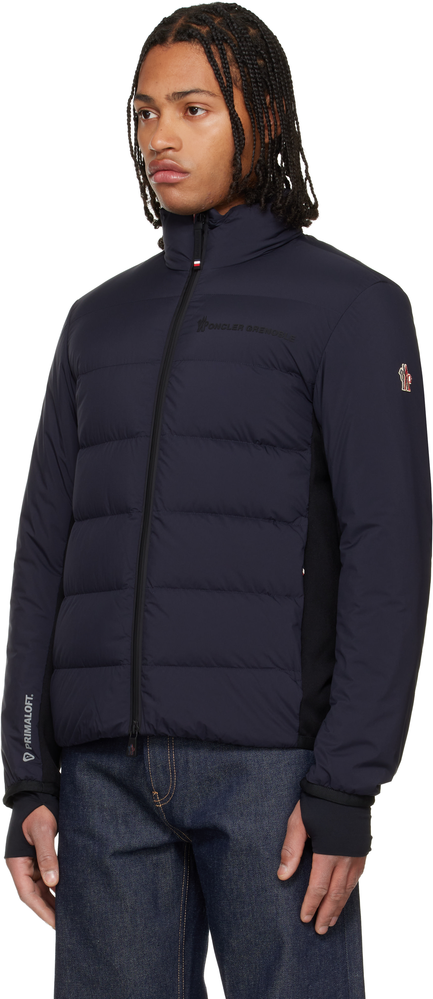 Moncler Grenoble: Navy Araripe Mid-Layer Down Jacket | SSENSE