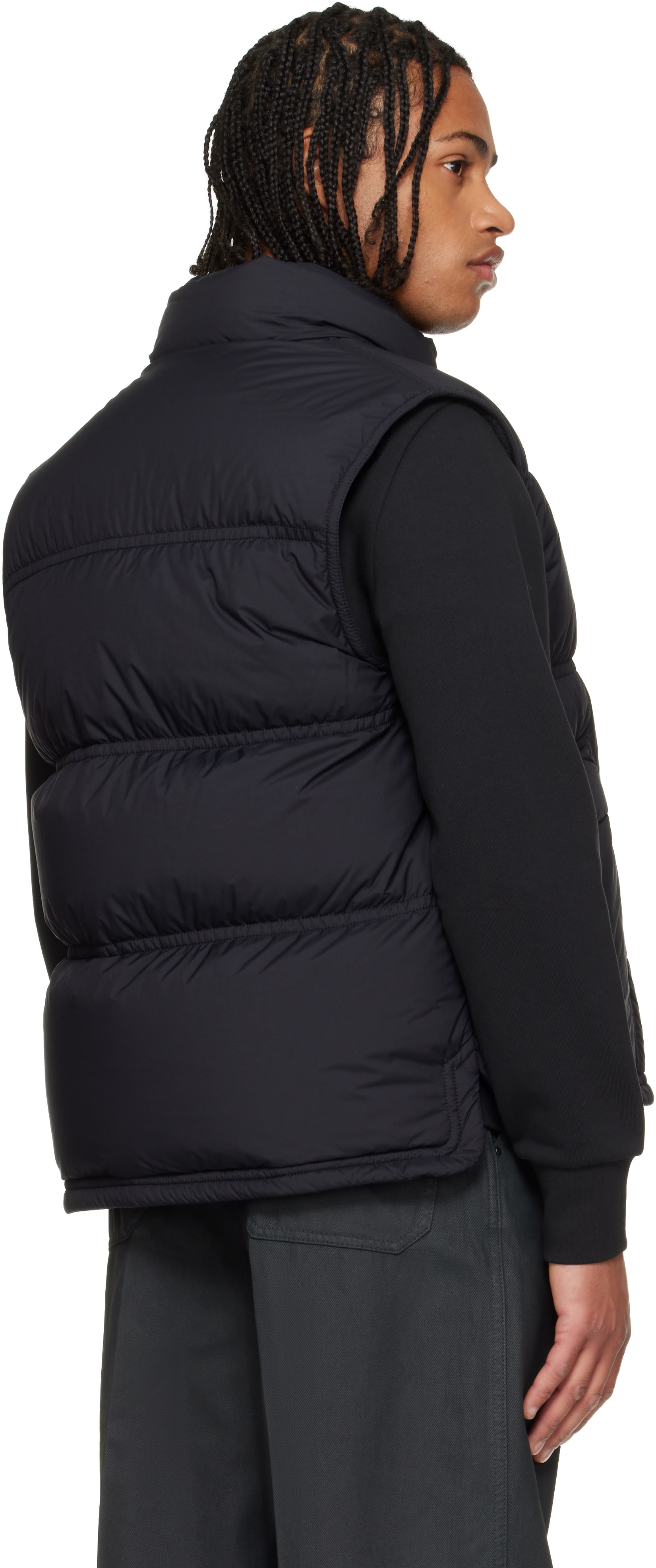 Moncler Grenoble: Black Aul Down Vest | SSENSE Moncler Grenoble: Black Aul Down Vest | SSENSE