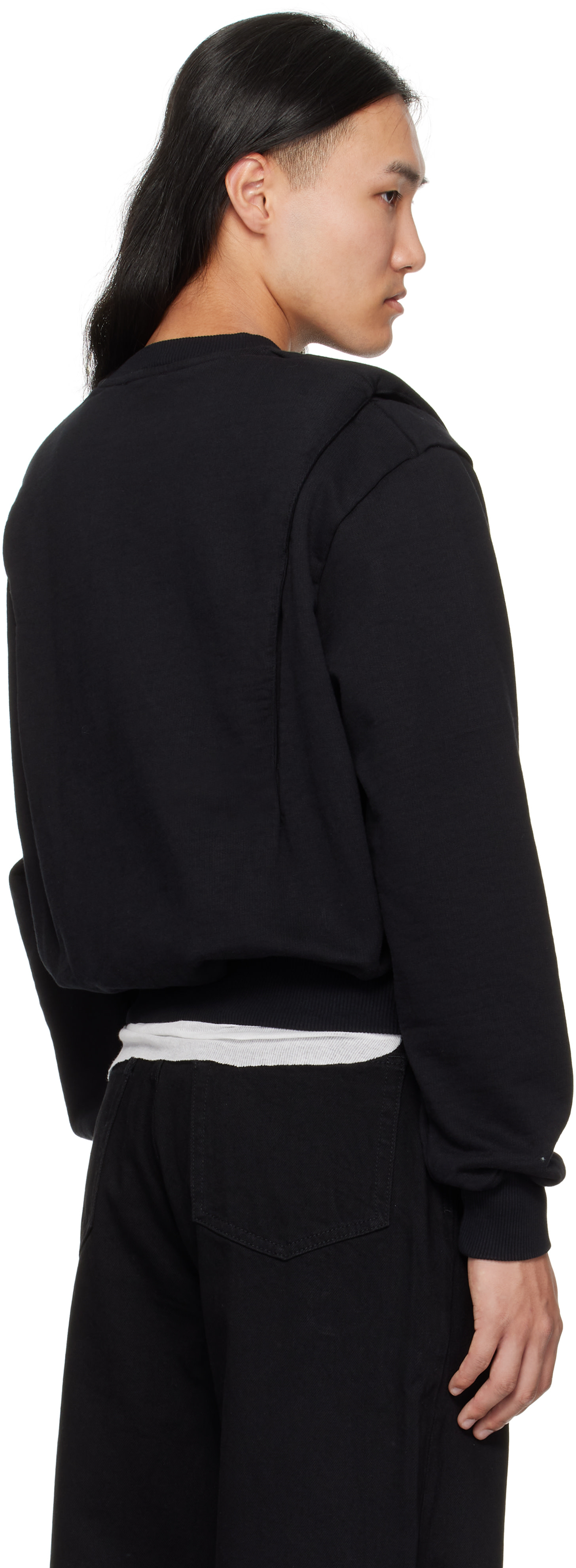 Han Kjøbenhavn - Pull molletonné noir à col ras du cou