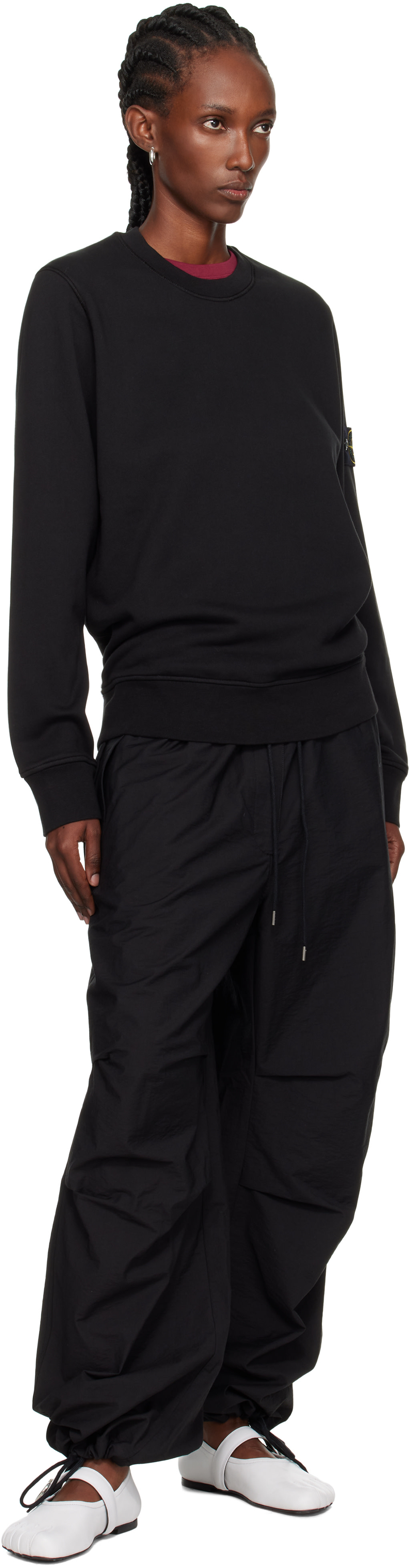 Stone Island: ブラック 6100060 Organic Cotton Fleece スウェット
