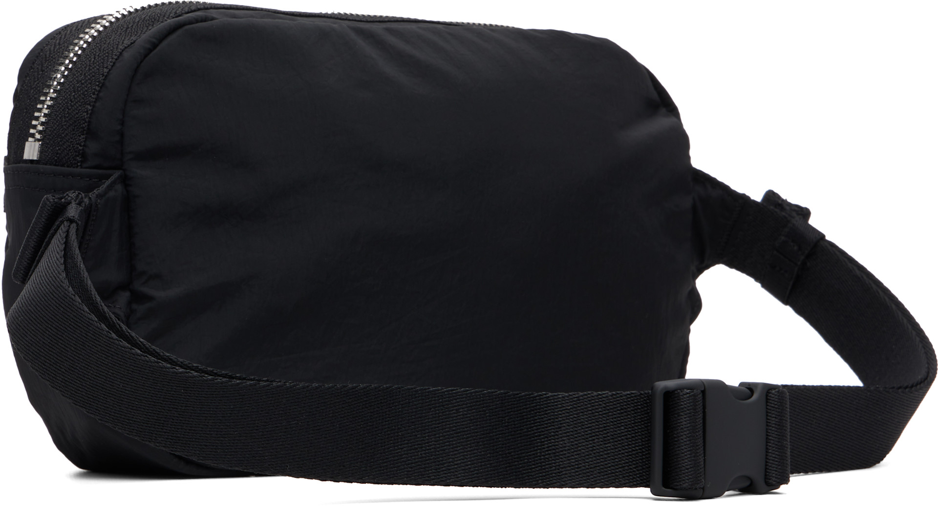 Stone Island: Black 9200016 Coated Nylon Metal ECONYL Belt Bag