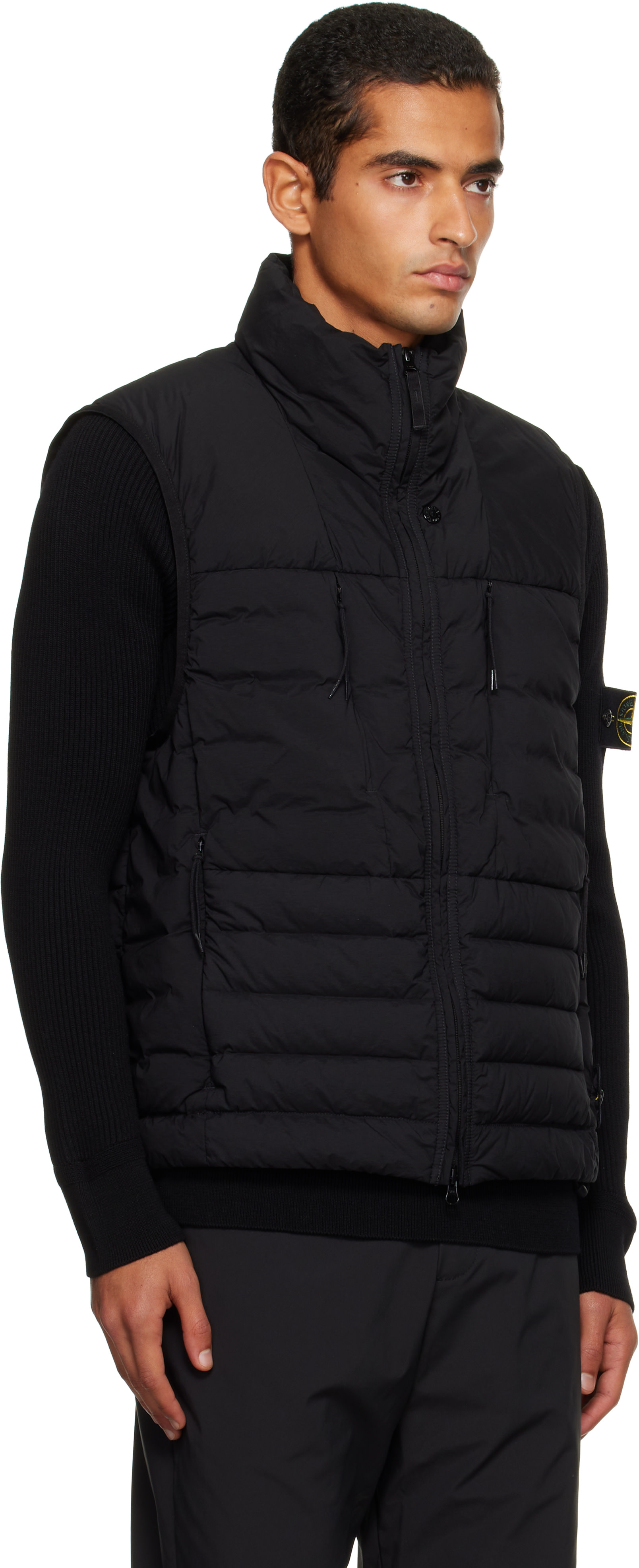 Stone Island: ブラック G100004 Seamless Tunnel Nylon Down-TC