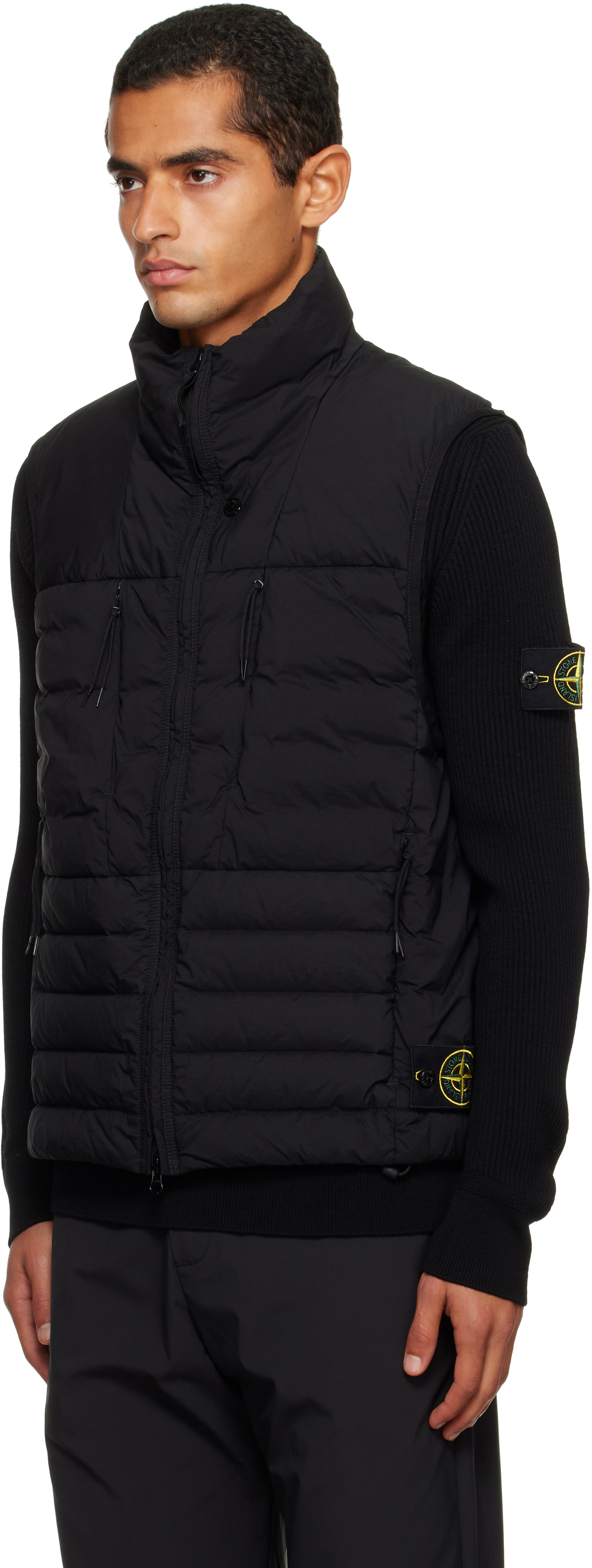 Stone Island: ブラック G100004 Seamless Tunnel Nylon Down-TC